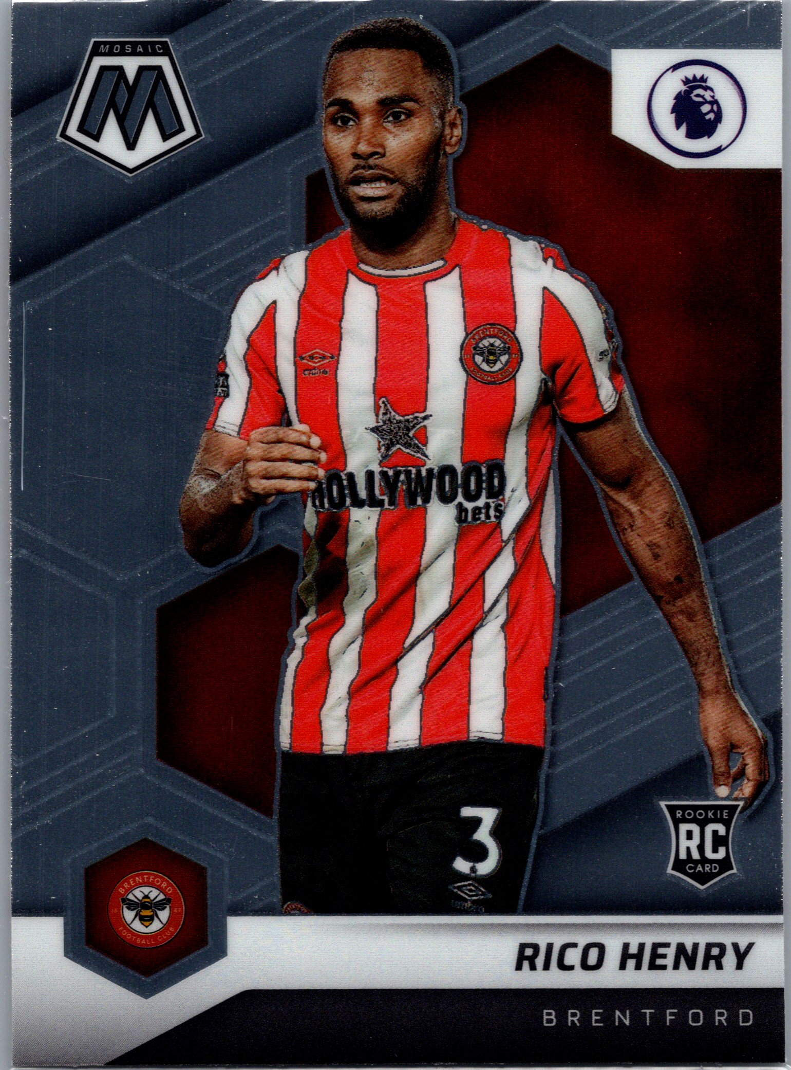 2021-22 Panini Mosaic Premier League Rico Henry #77 RC front