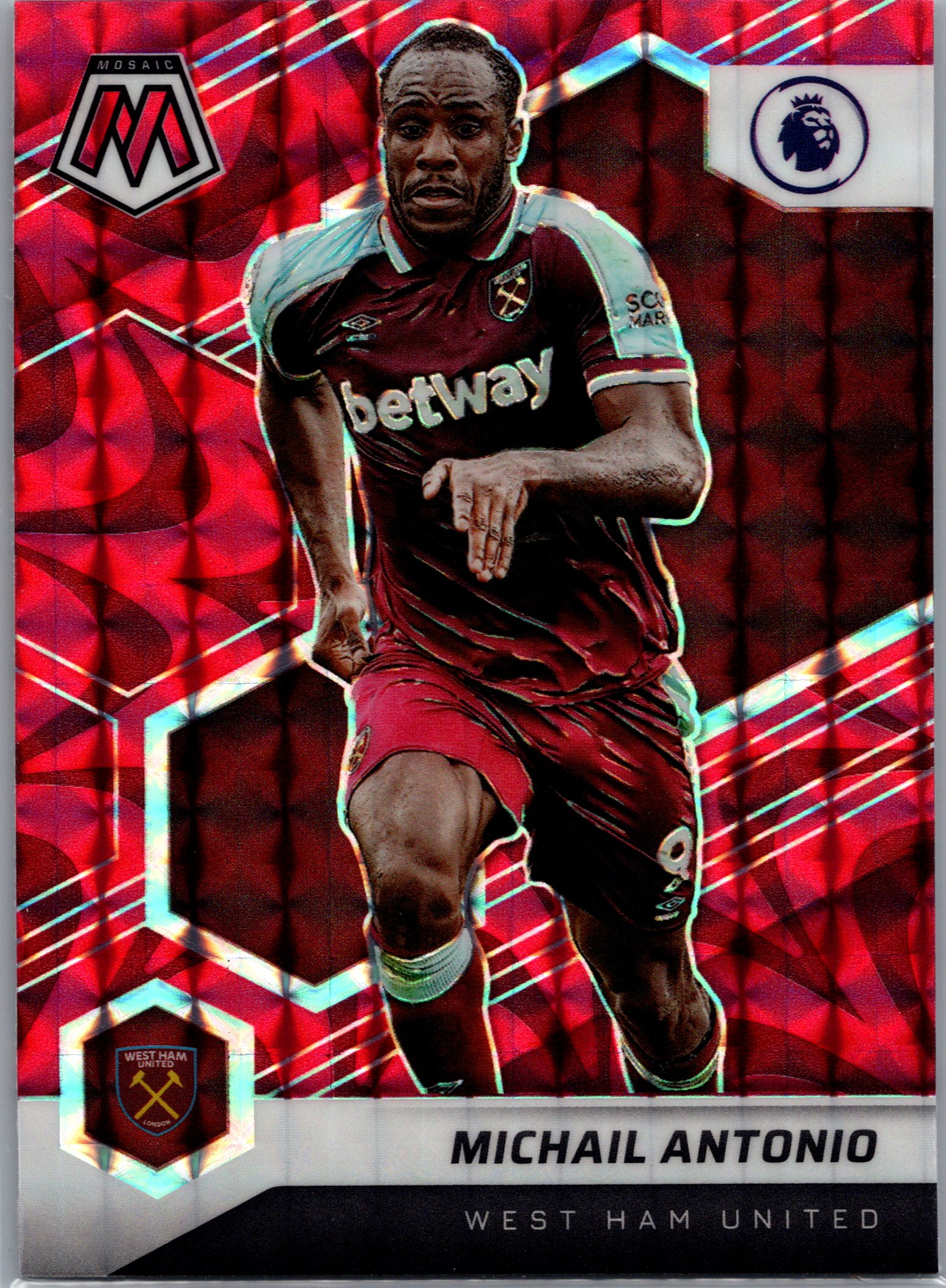 2021-22 Panini Mosaic Premier League - Mosaic Red Michail Antonio #85 front