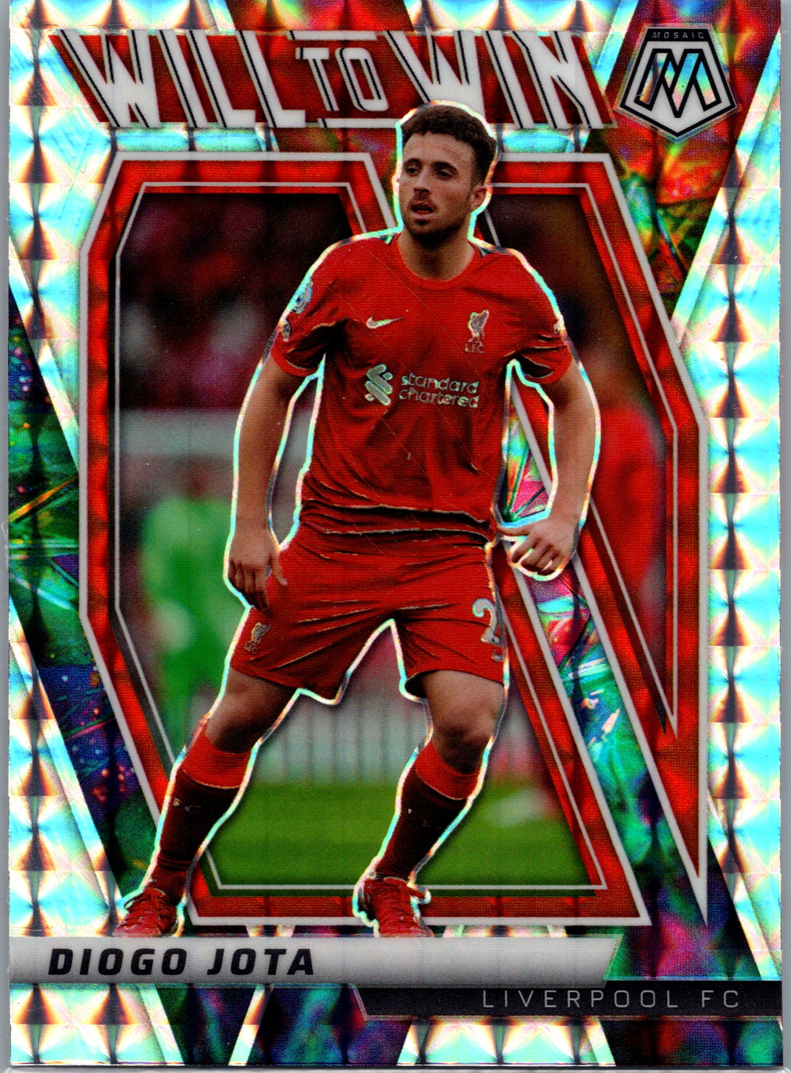 2021-22 Panini Mosaic Premier League - Will to Win Mosaic Diogo Jota #30 front