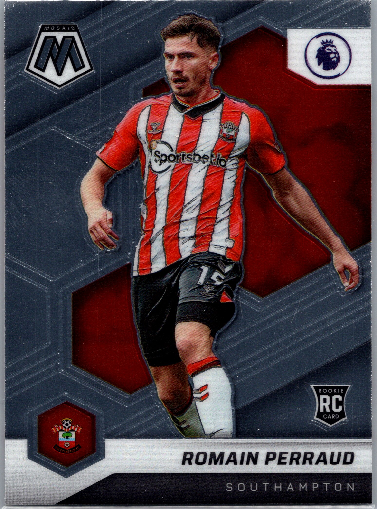 2021-22 Panini Mosaic Premier League Romain Perraud #159 RC front