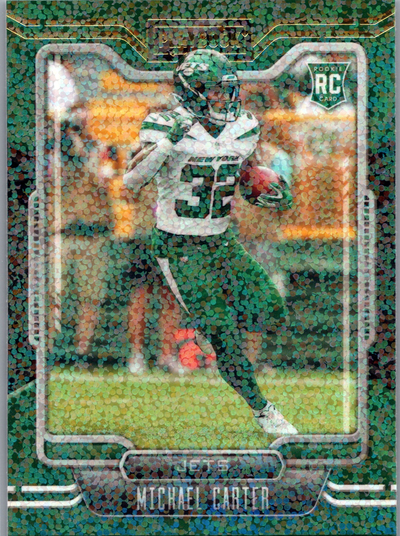 2021 Panini Playbook - Sparkle Michael Carter #129 RC front