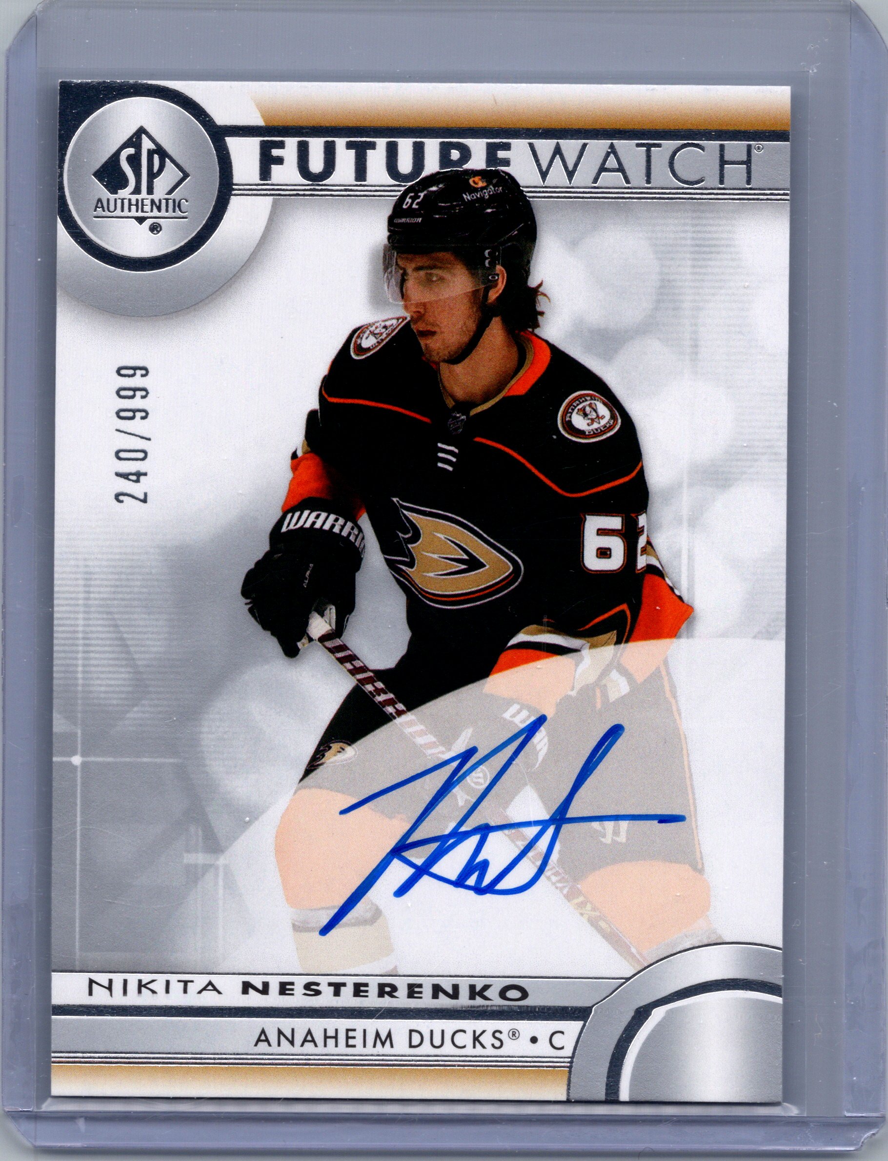 2023-24 SP Authentic Nikita Nesterenko #147 AU, RC, SN999 front