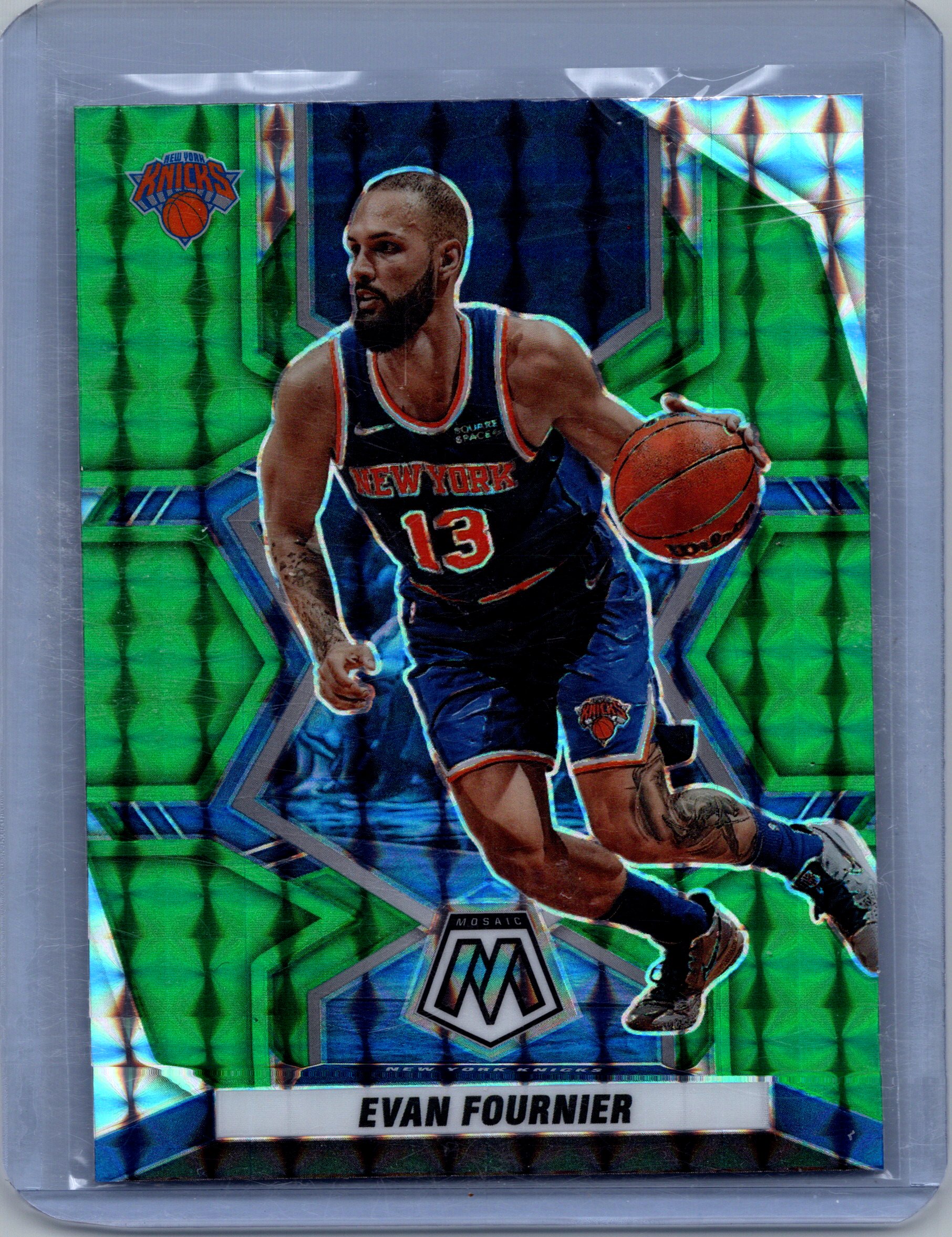 2021-22 Panini Mosaic - Green Evan Fournier #163 front