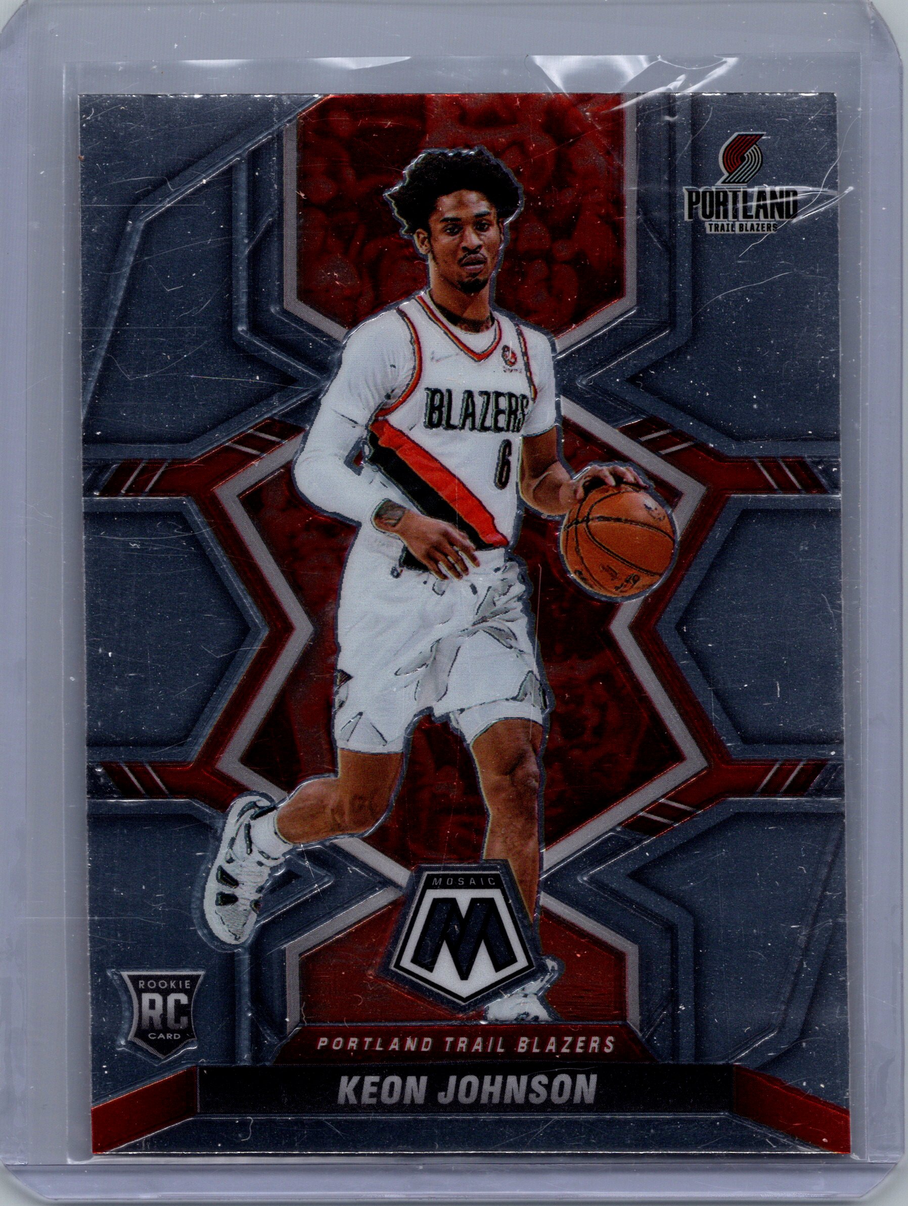 2021-22 Panini Mosaic Keon Johnson #225 RC front