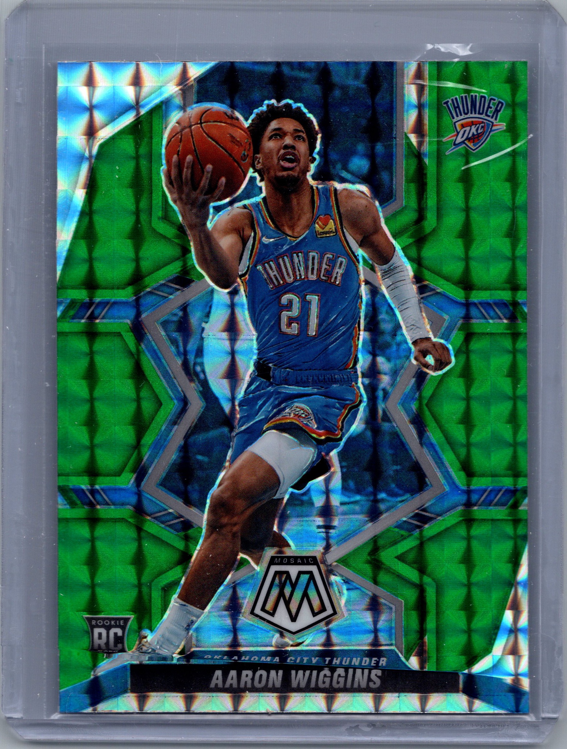 2021-22 Panini Mosaic - Green Aaron Wiggins #237 RC front