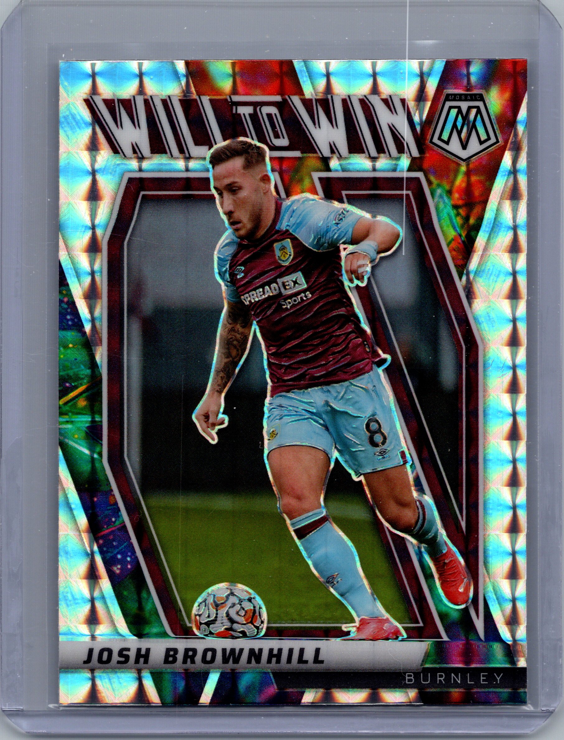 2021-22 Panini Mosaic Premier League - Will to Win Mosaic Josh Brownhill #4 front