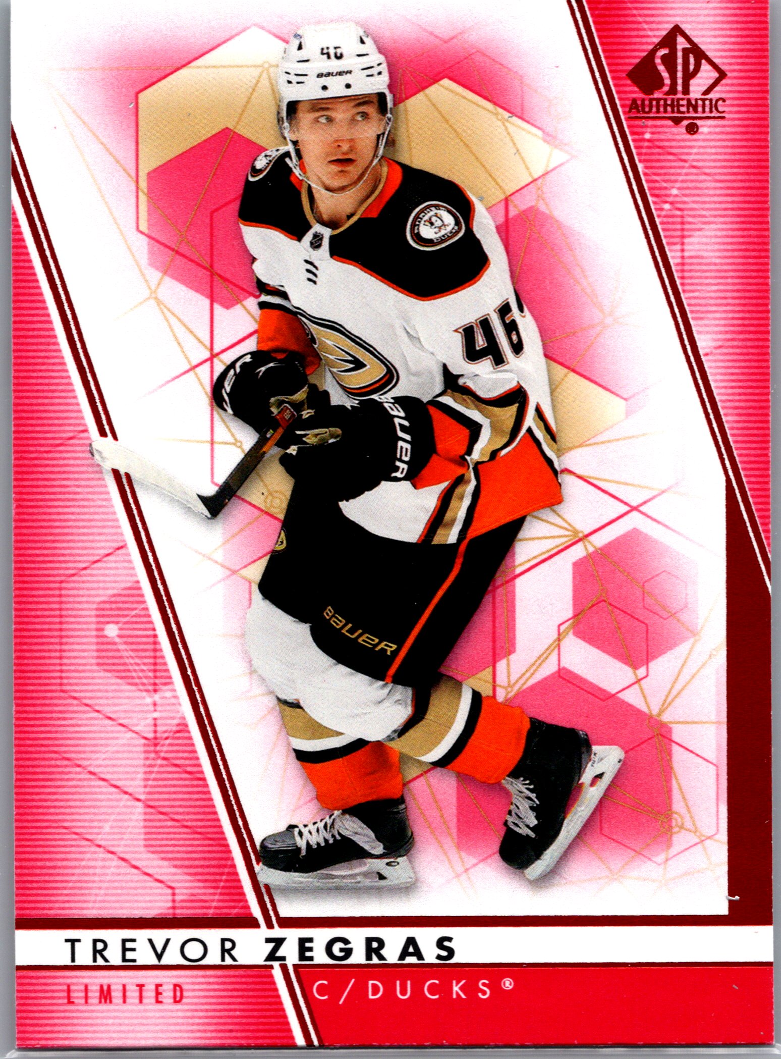 2022-23 SP Authentic - Limited Red Trevor Zegras #46 front