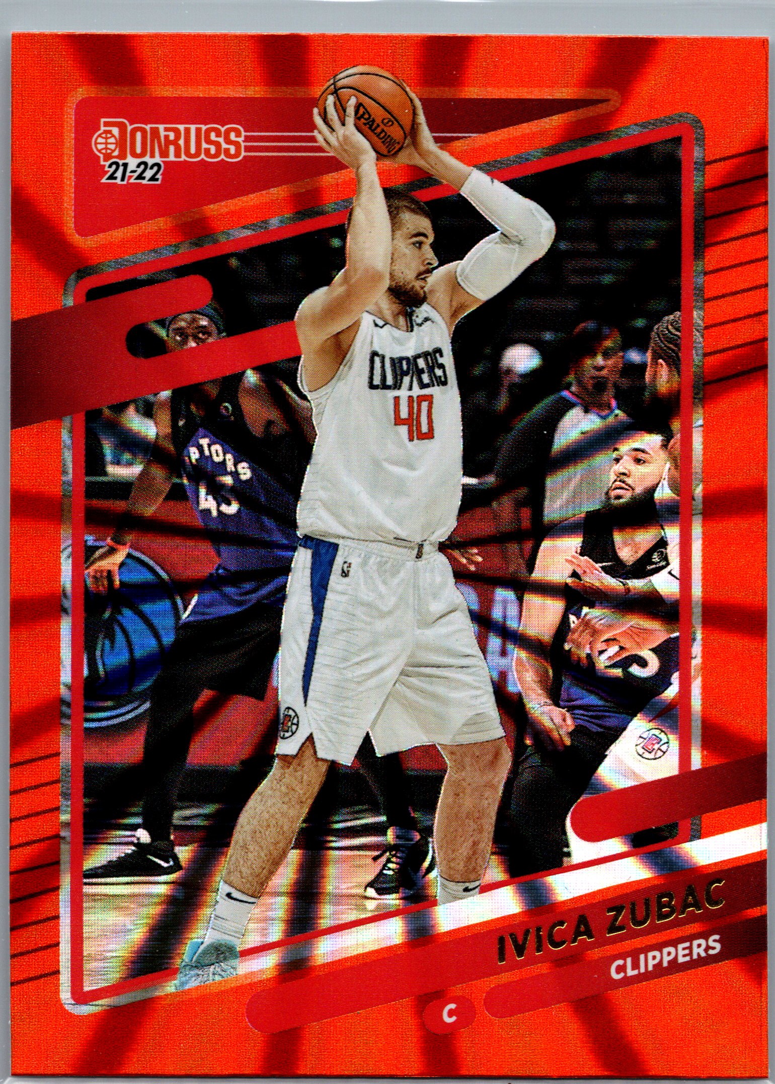 2021-22 Donruss - Holo Orange Laser Ivica Zubac #194 front