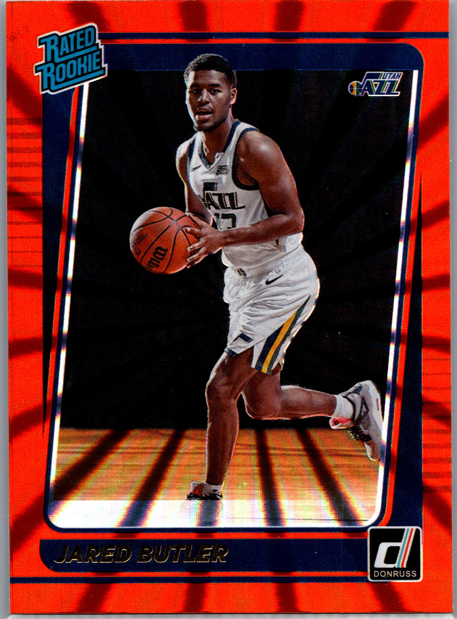 2021-22 Donruss - Holo Orange Laser Jared Butler #249 RC front