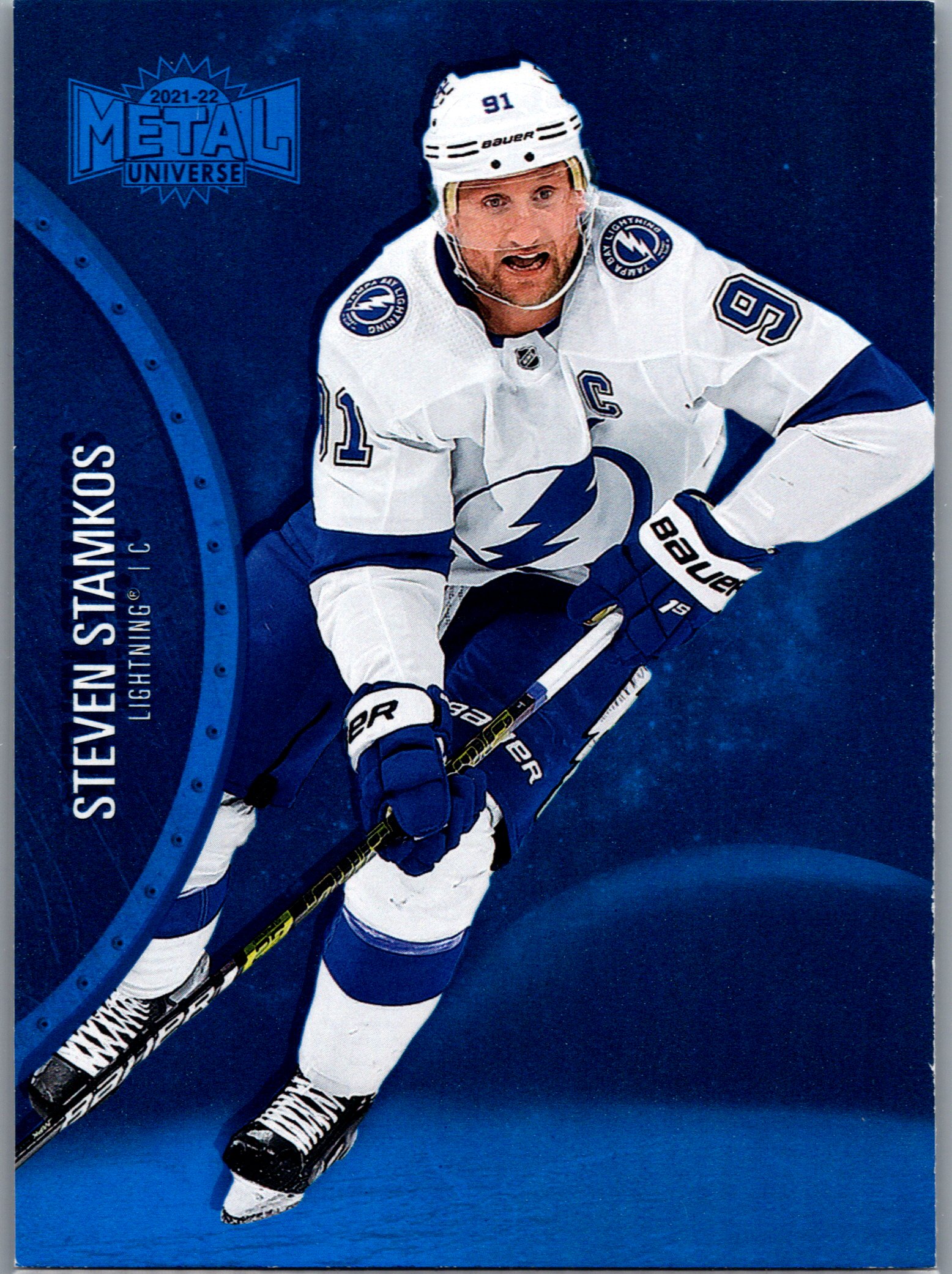 2021-22 SkyBox Metal Universe - Blue Spectrum Steven Stamkos #79 front