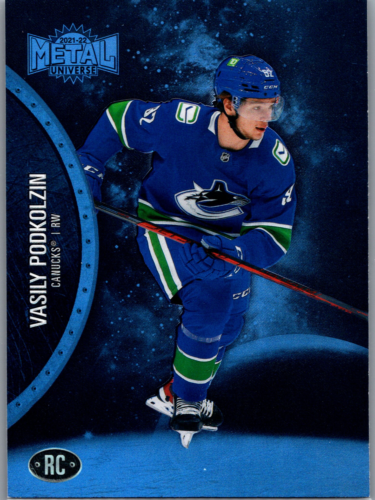 2021-22 SkyBox Metal Universe - Blue Spectrum Vasily Podkolzin #174 front