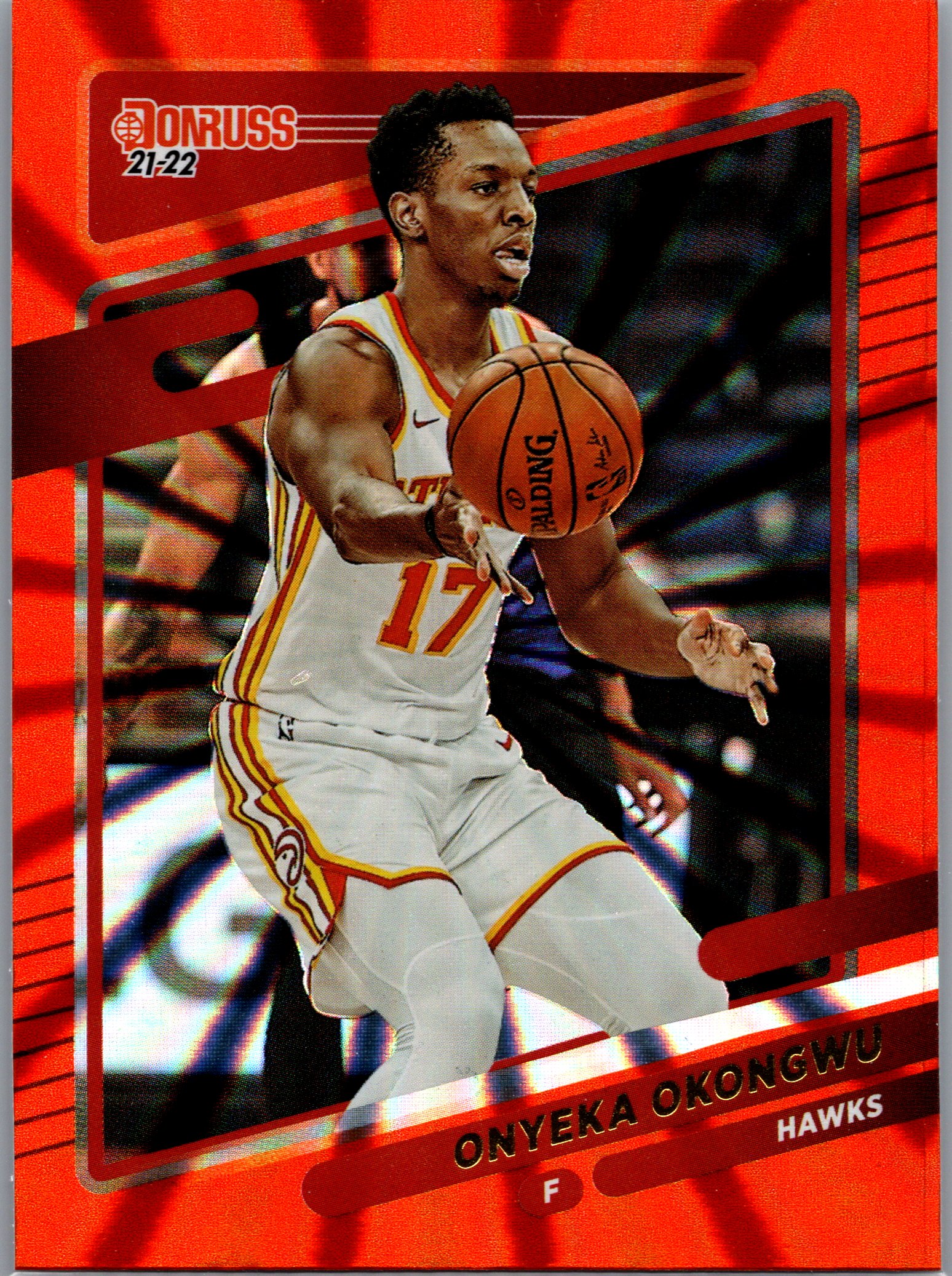2021-22 Donruss - Holo Orange Laser Onyeka Okongwu #180 front