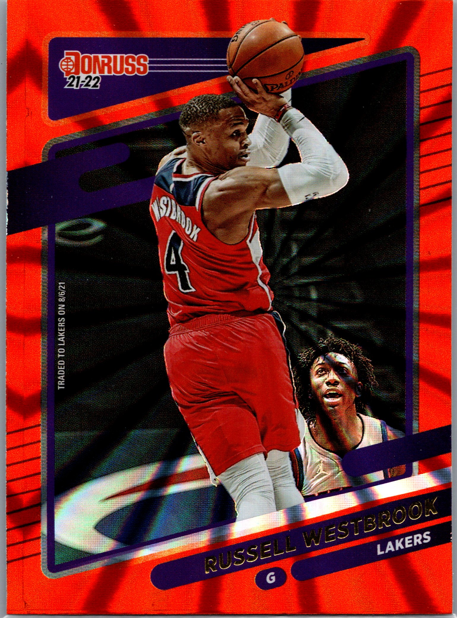 2021-22 Donruss - Holo Orange Laser Russell Westbrook #72 front