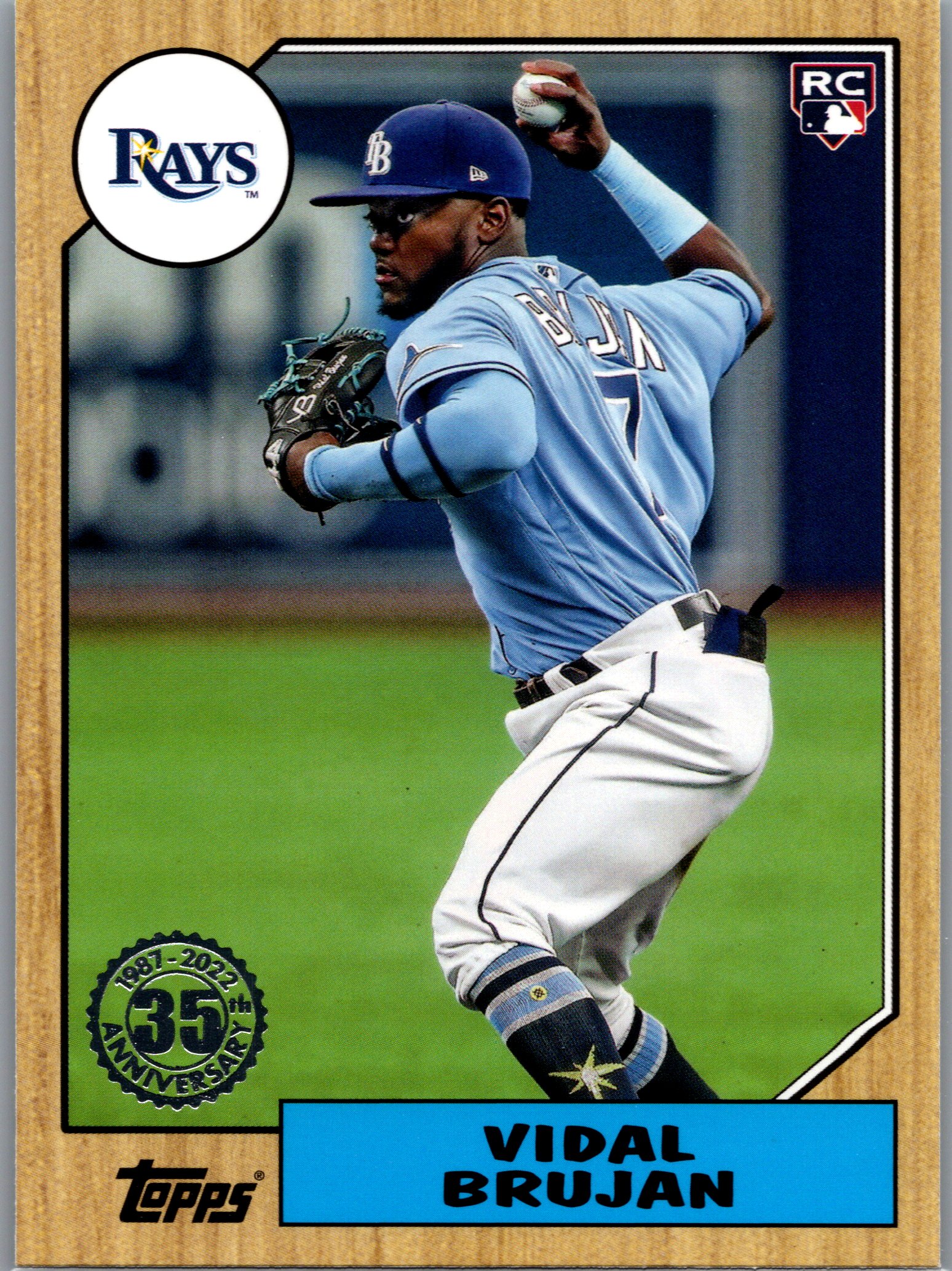 2022 Topps - 1987 Topps Baseball 35th Anniversary (Series One) Vidal Brujan #T87-10 front