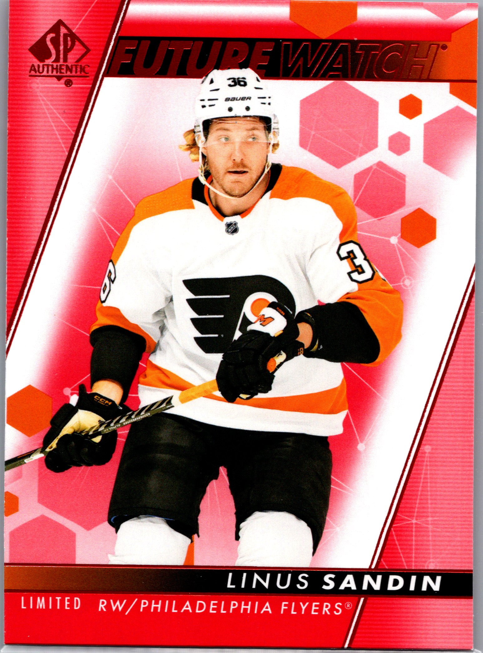 2022-23 SP Authentic - Limited Red Linus Sandin #186 front