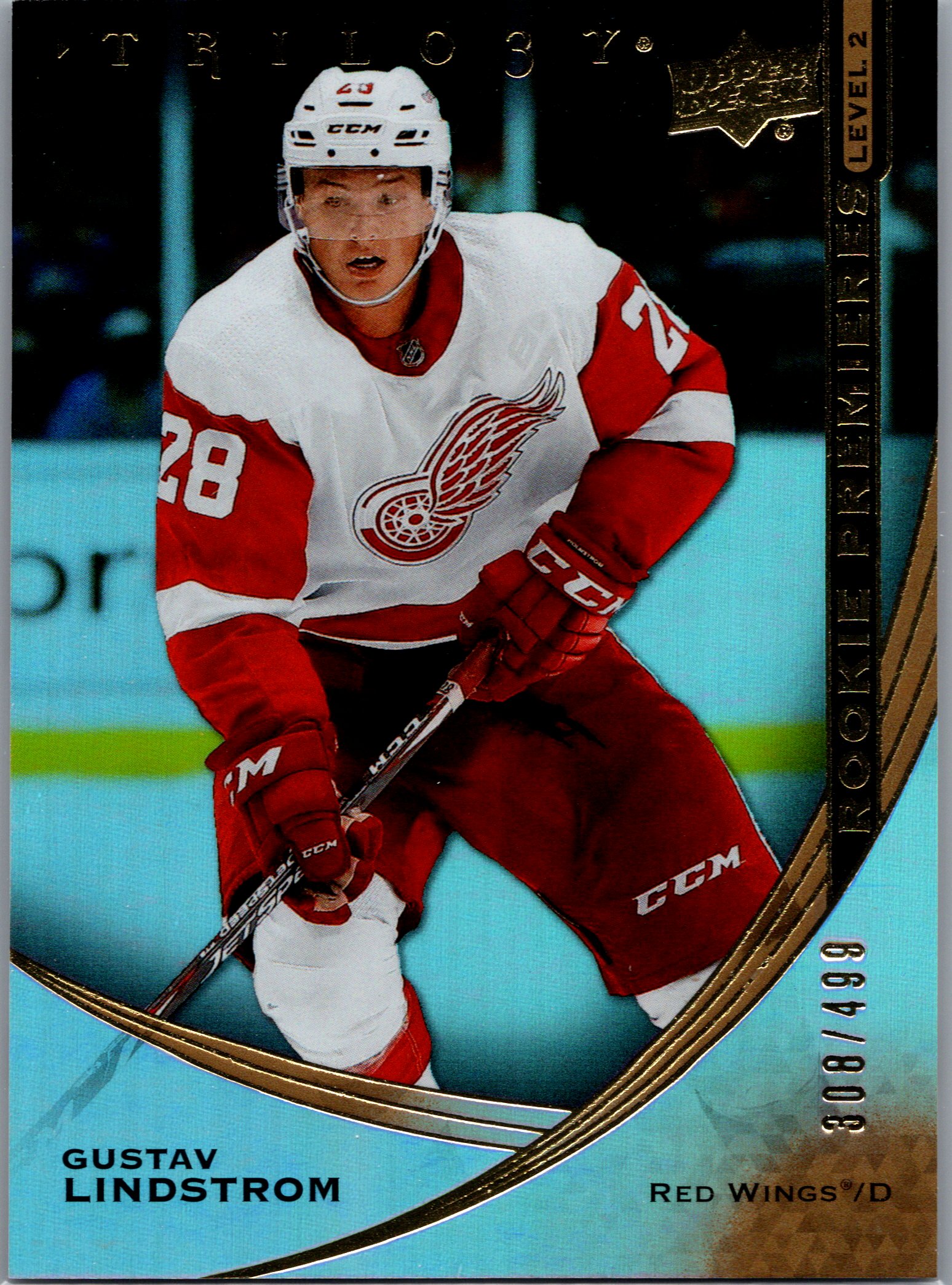 2020-21 Upper Deck Trilogy Gustav Lindstrom #86 SN499 front