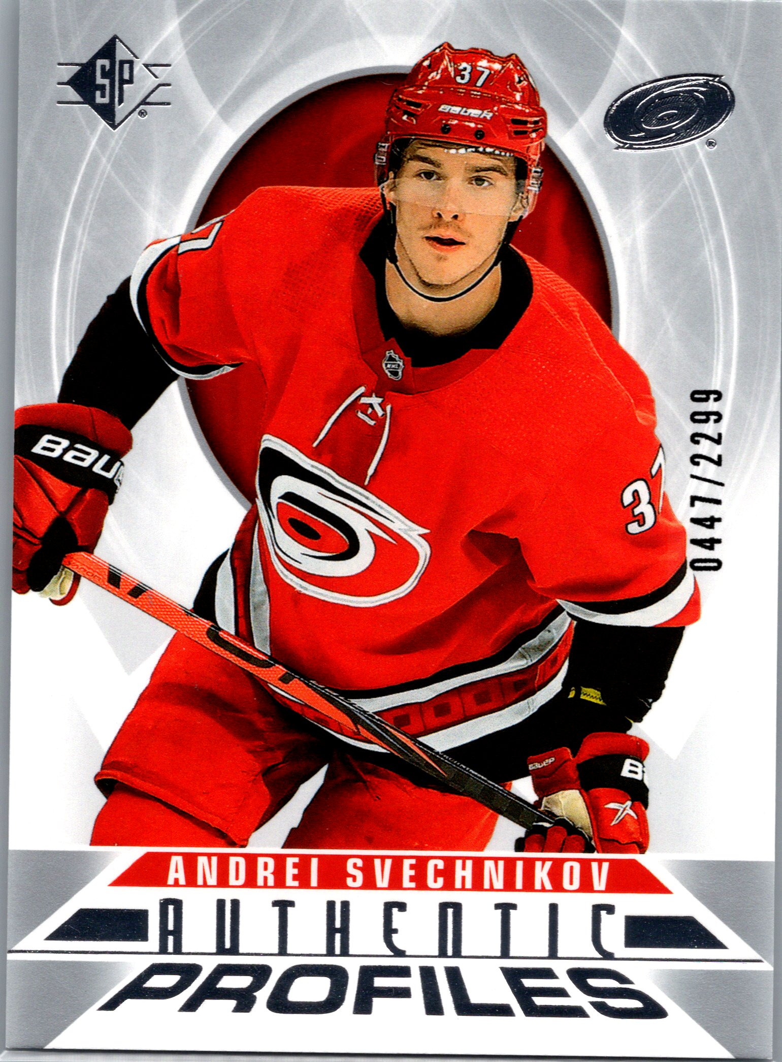 2020-21 SP - Authentic Profiles Andrei Svechnikov #AP-2 SN2299 front