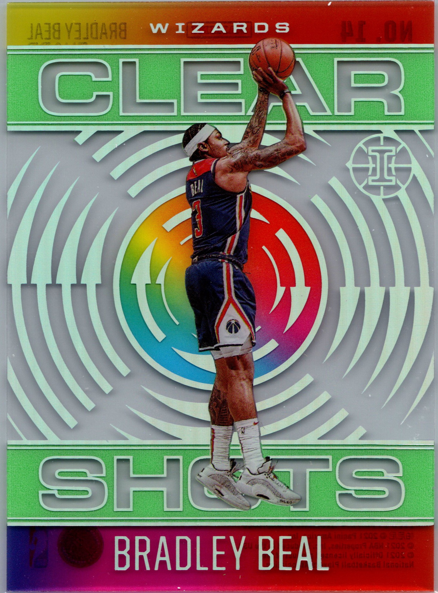 2020-21 Panini Illusions - Clear Shots Bradley Beal #14 front