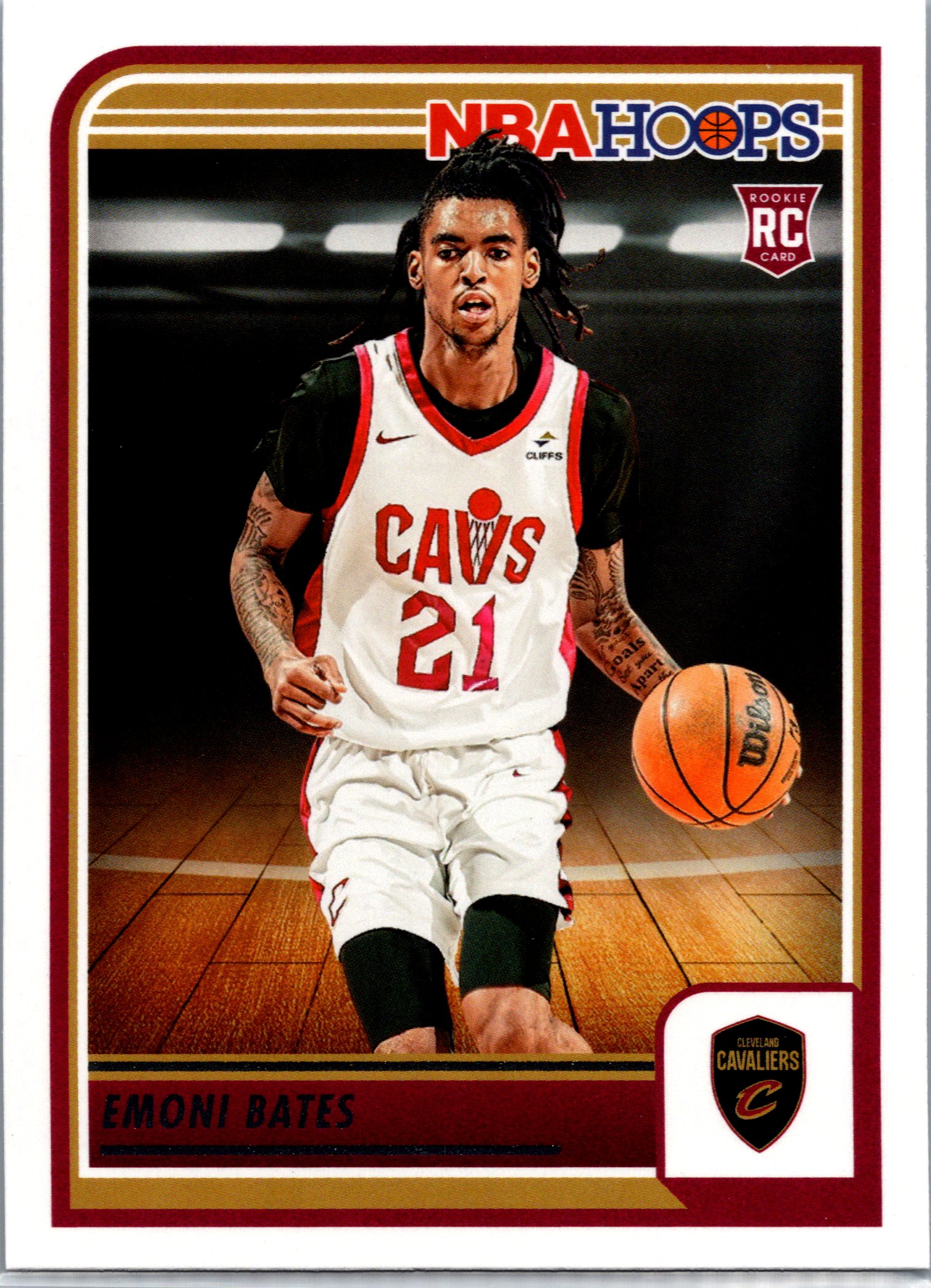 2023-24 Hoops Emoni Bates #266 RC front