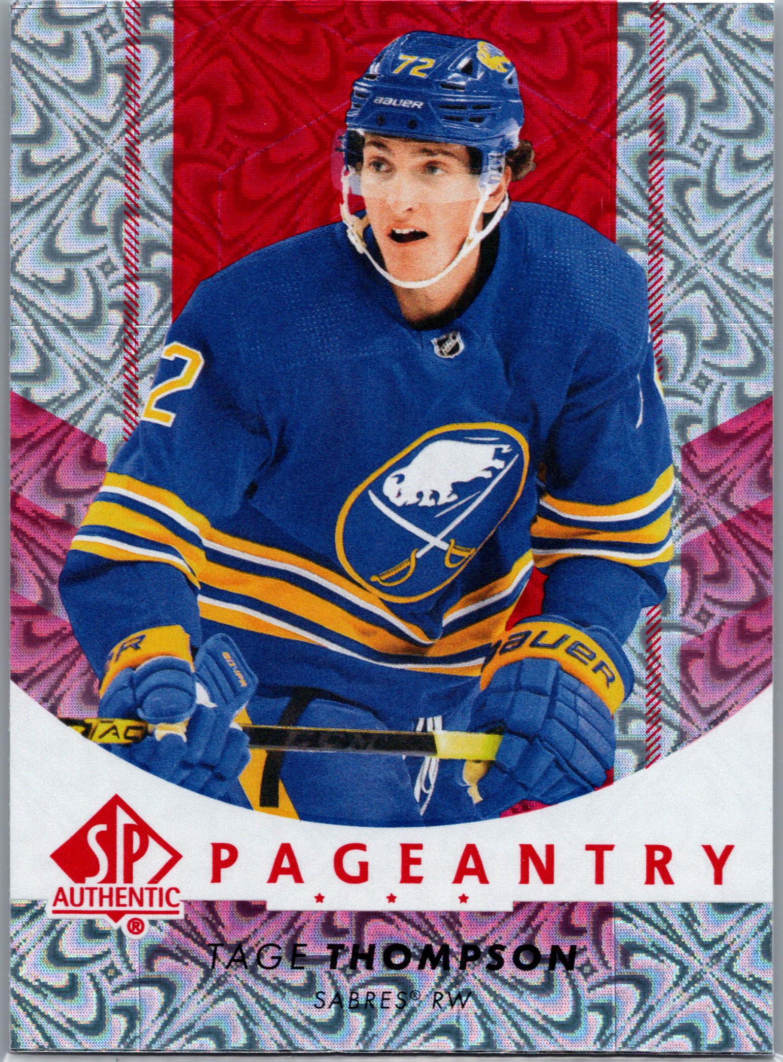2022-23 SP Authentic - Pageantry Red Tage Thompson #P-23 front