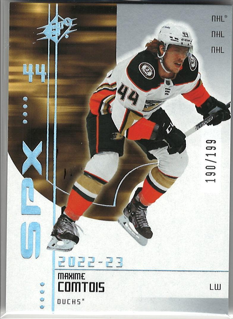 2022-23 SPx - 2002-03 SPx Retro Maxime Comtois #R-14 SN199 front
