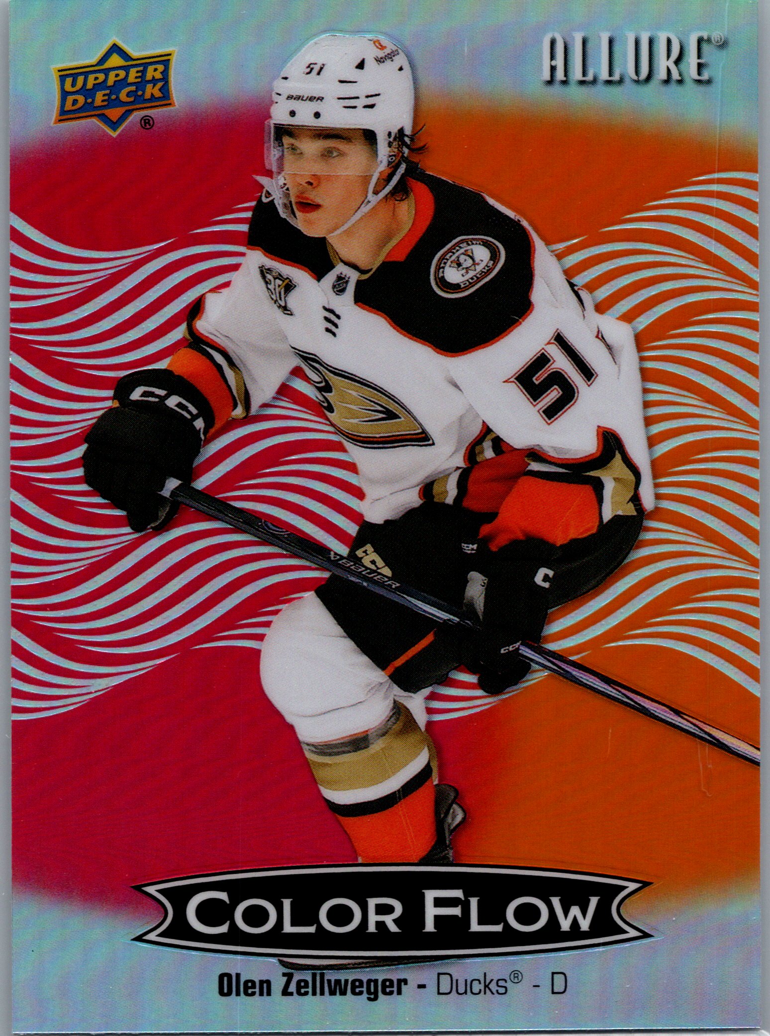 2024-25 Upper Deck Allure - Color Flow Red-Orange Olen Zellweger #CFL-41 front