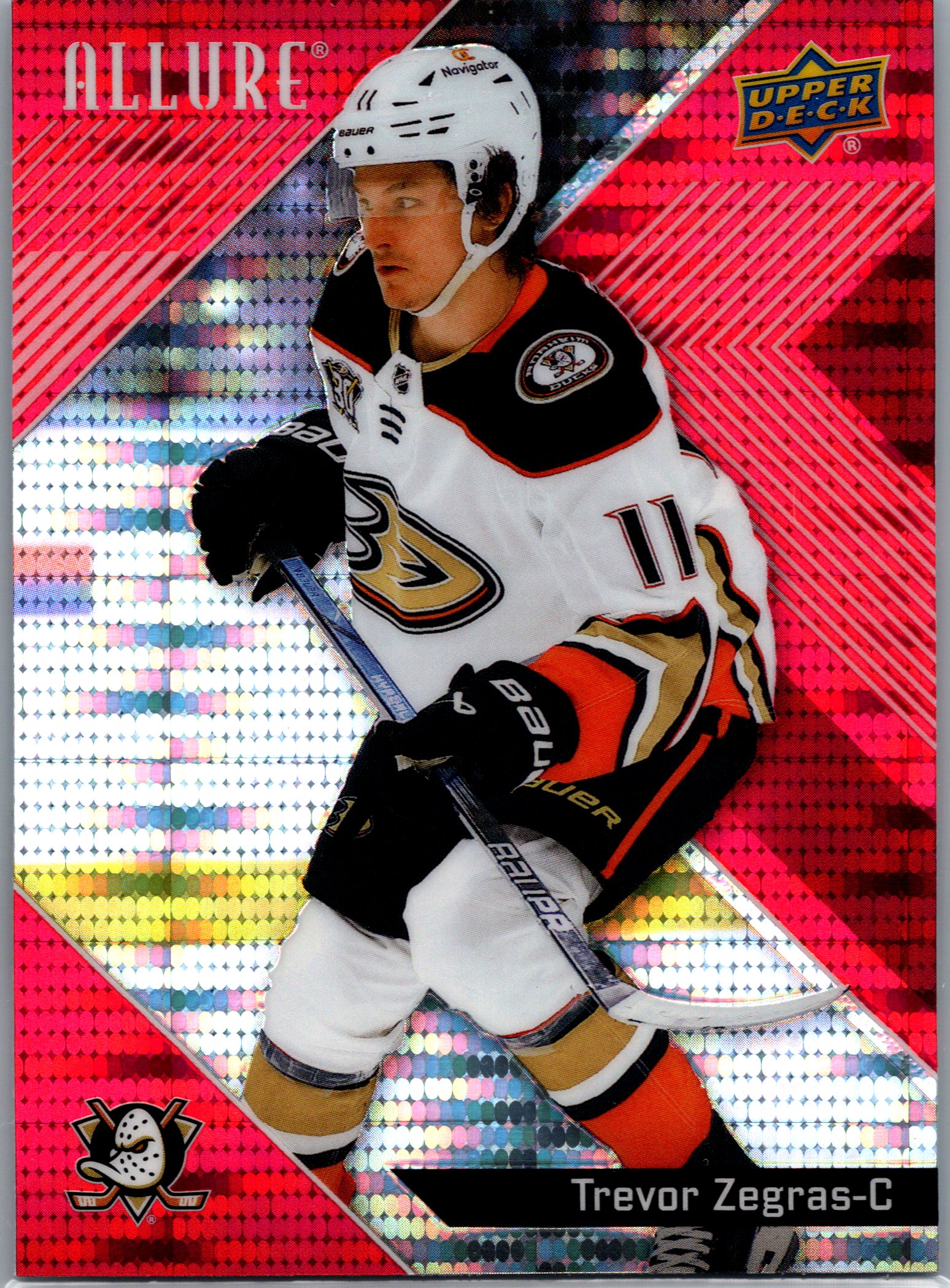 2024-25 Upper Deck Allure - Red Rainbow Trevor Zegras #11 front
