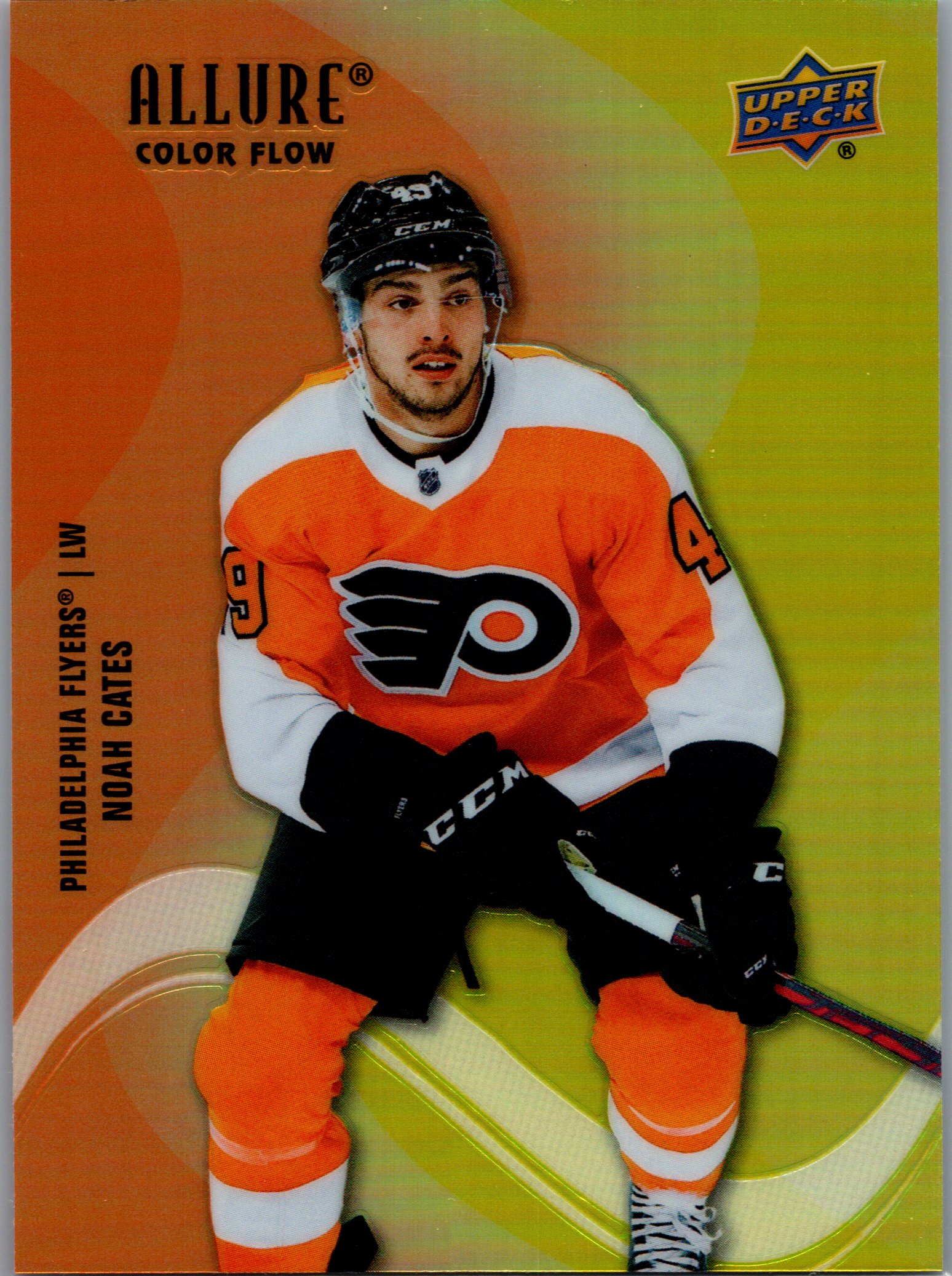2022-23 Upper Deck Allure - Color Flow Orange-Yellow Noah Cates #SF-41 front