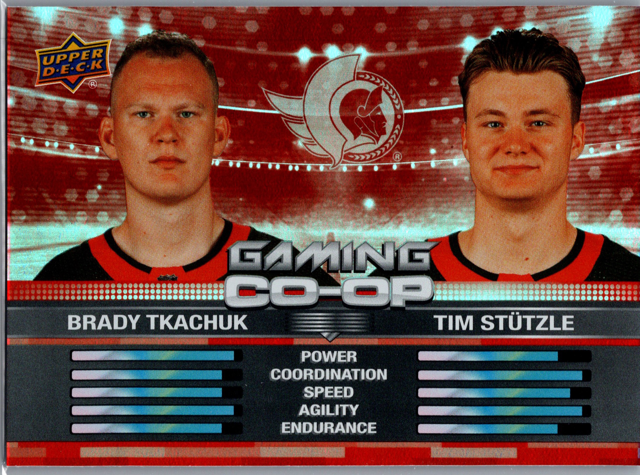 2024-25 Upper Deck - Gaming Co-Op Brady Tkachuk / Tim Stutzle #CGO-12 front