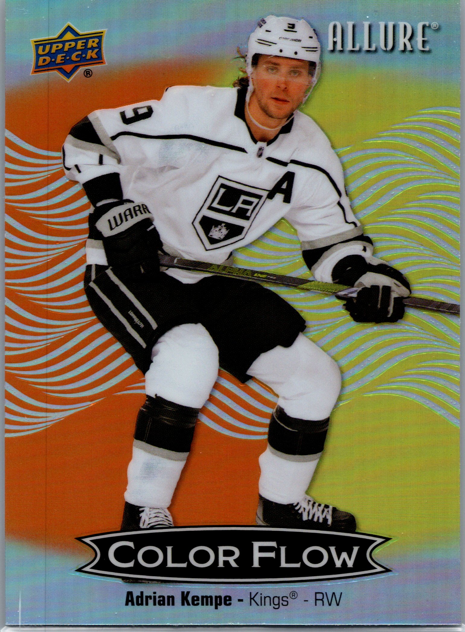 2024-25 Upper Deck Allure - Color Flow Orange-Yellow Adrian Kempe #CFL-3 front