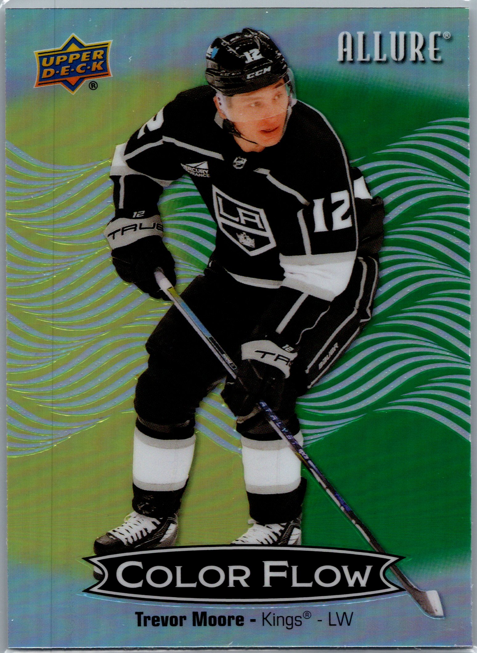 2024-25 Upper Deck Allure - Color Flow Yellow-Green Trevor Moore #CFL-56 front