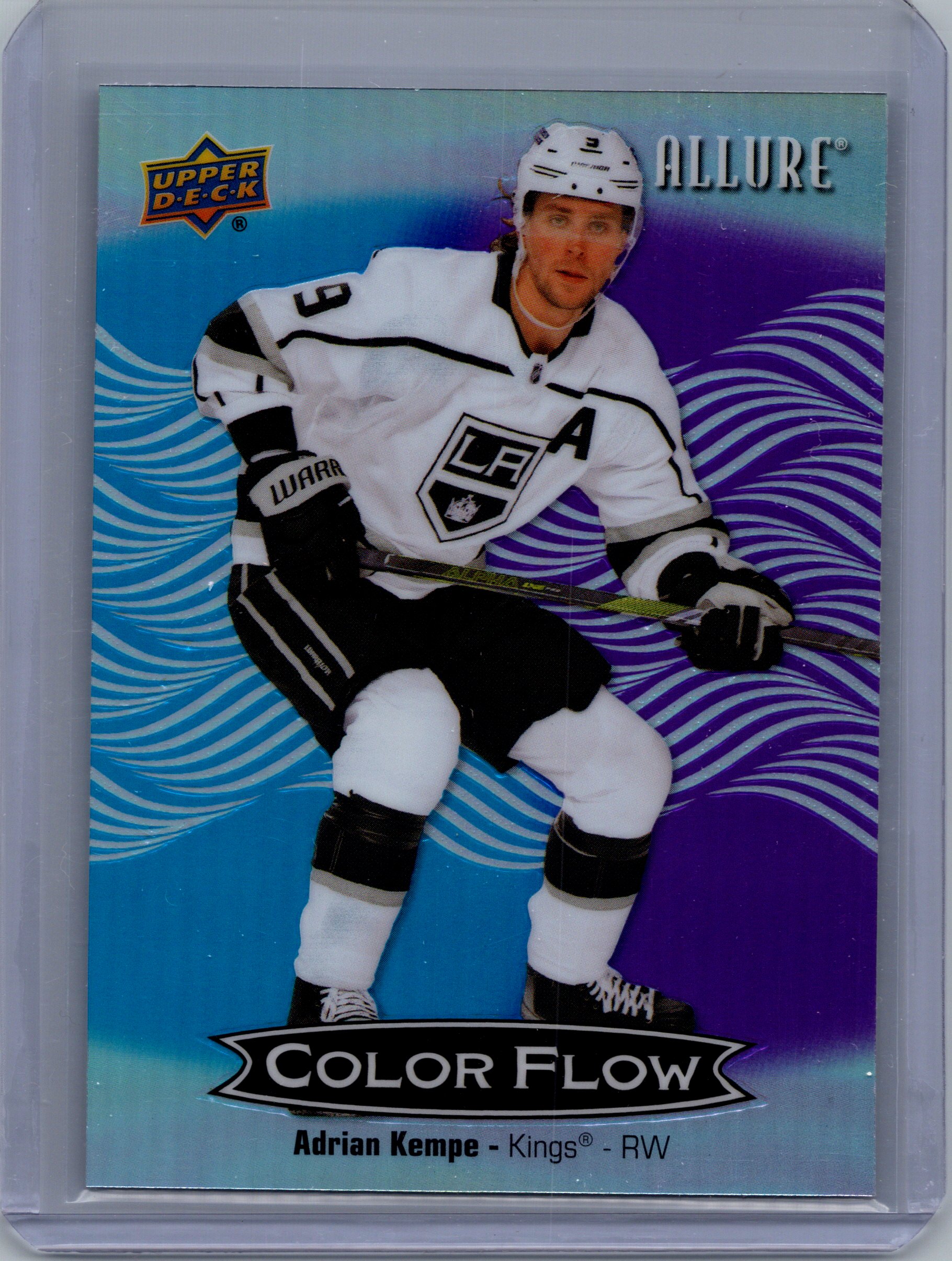 2024-25 Upper Deck Allure - Color Flow Blue-Purple Adrian Kempe #CFL-3 front