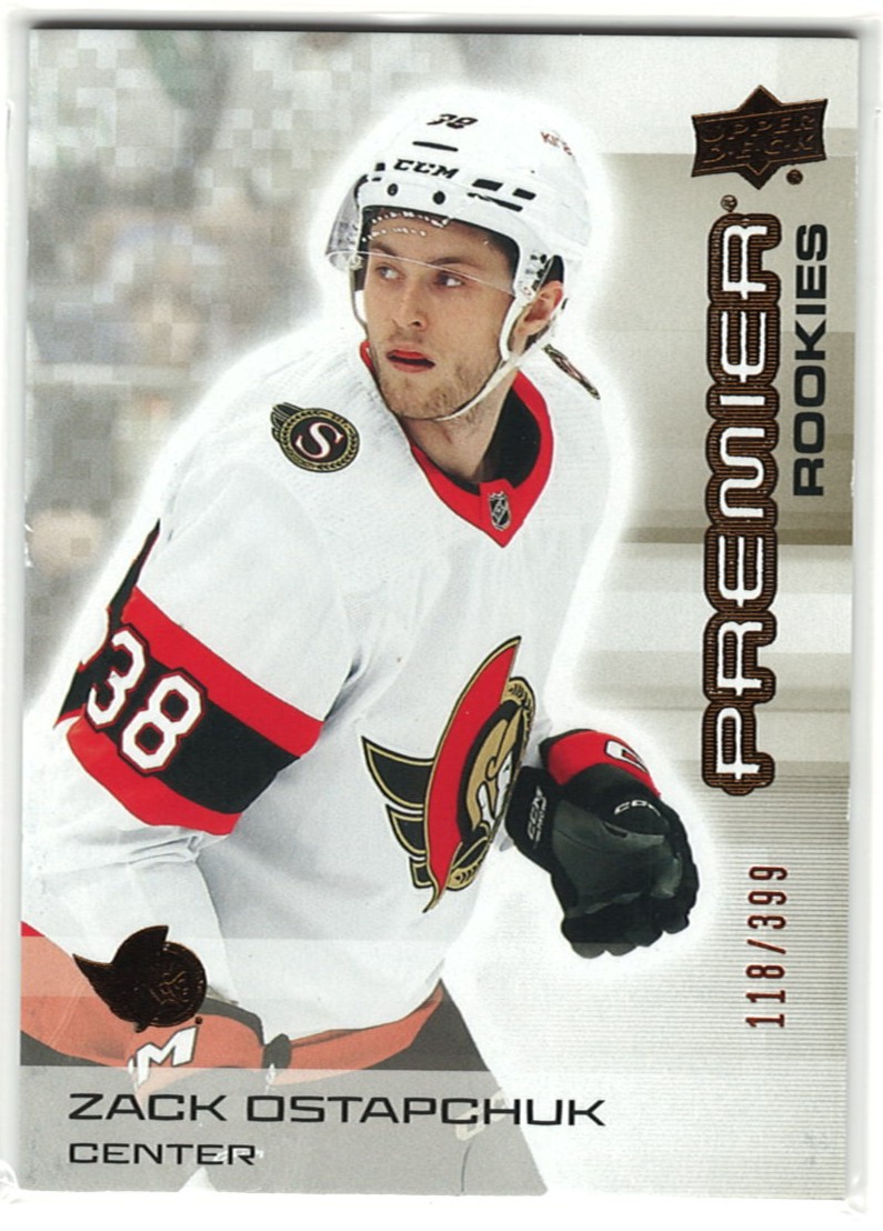 2024-25 Upper Deck Premier Zack Ostapchuk #134 RC, SN399 front