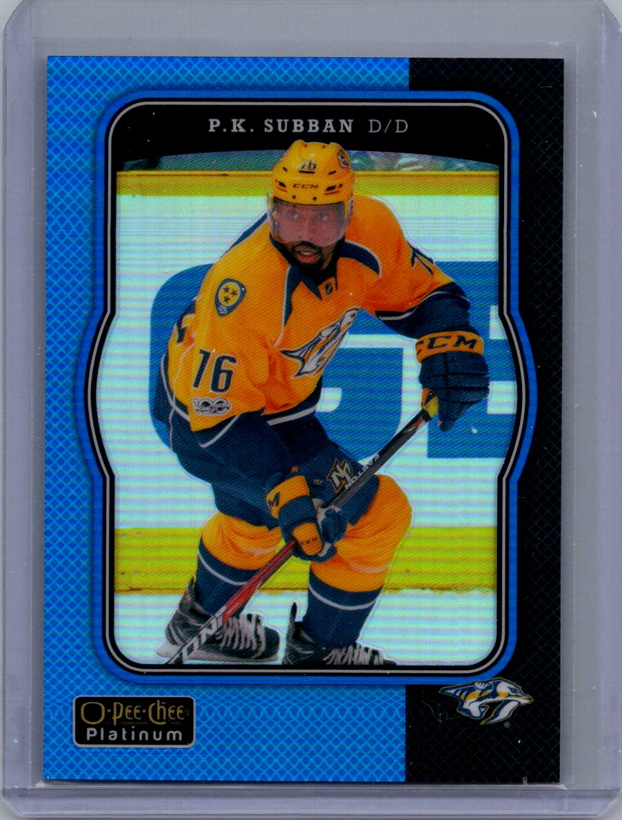 2017-18 O-Pee-Chee Platinum - Retro-Blue-Rainbow P.K. Subban #R-22 SN149 front