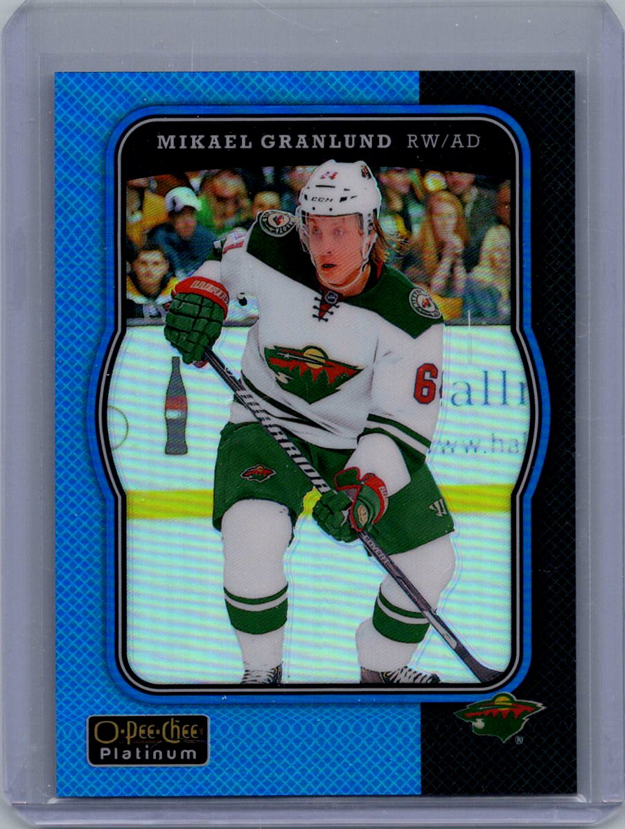 2017-18 O-Pee-Chee Platinum - Retro-Blue-Rainbow Mikael Granlund #R-21 SN149 front