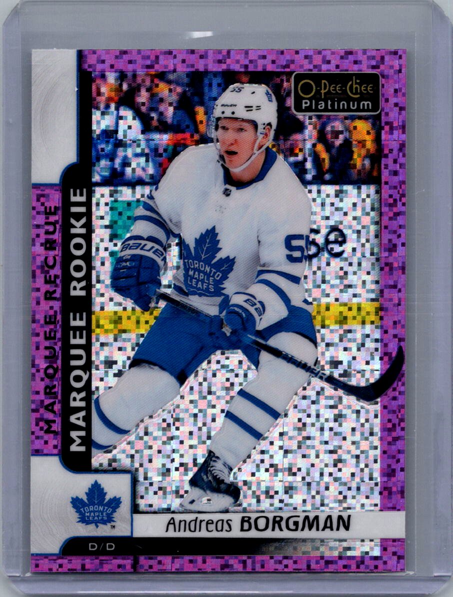 2017-18 O-Pee-Chee Platinum - Violet-Pixels Andreas Borgman #183 front