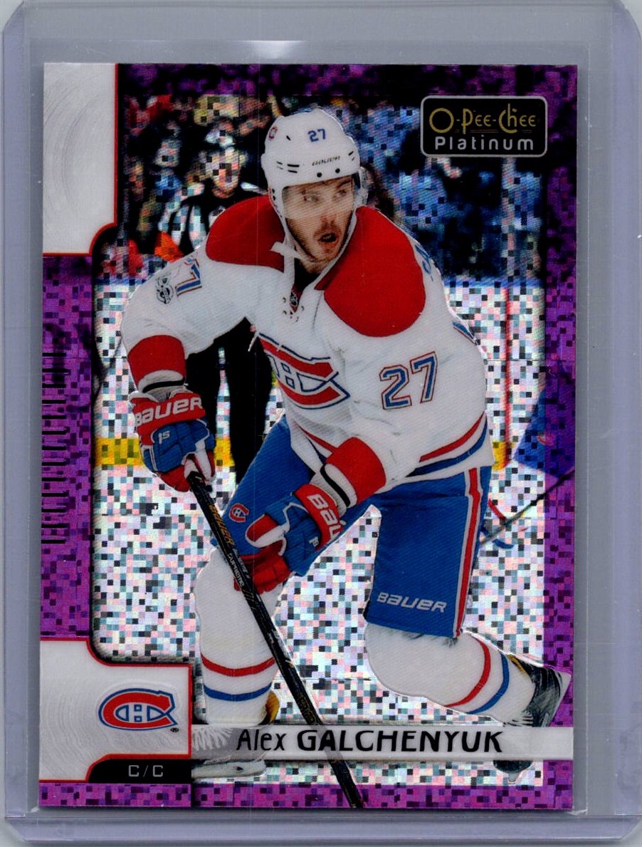 2017-18 O-Pee-Chee Platinum - Violet-Pixels Alex Galchenyuk #56 front