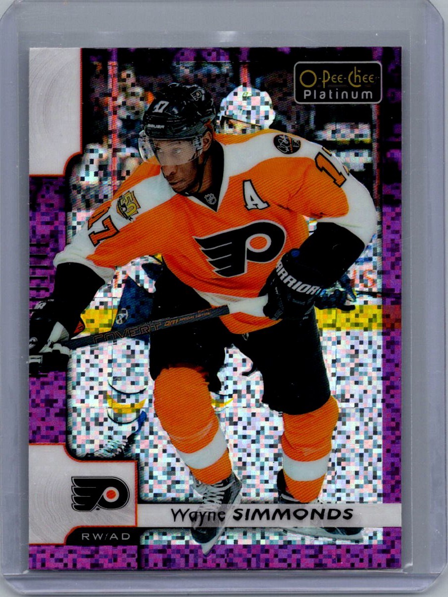 2017-18 O-Pee-Chee Platinum - Violet-Pixels Wayne Simmonds #27 front