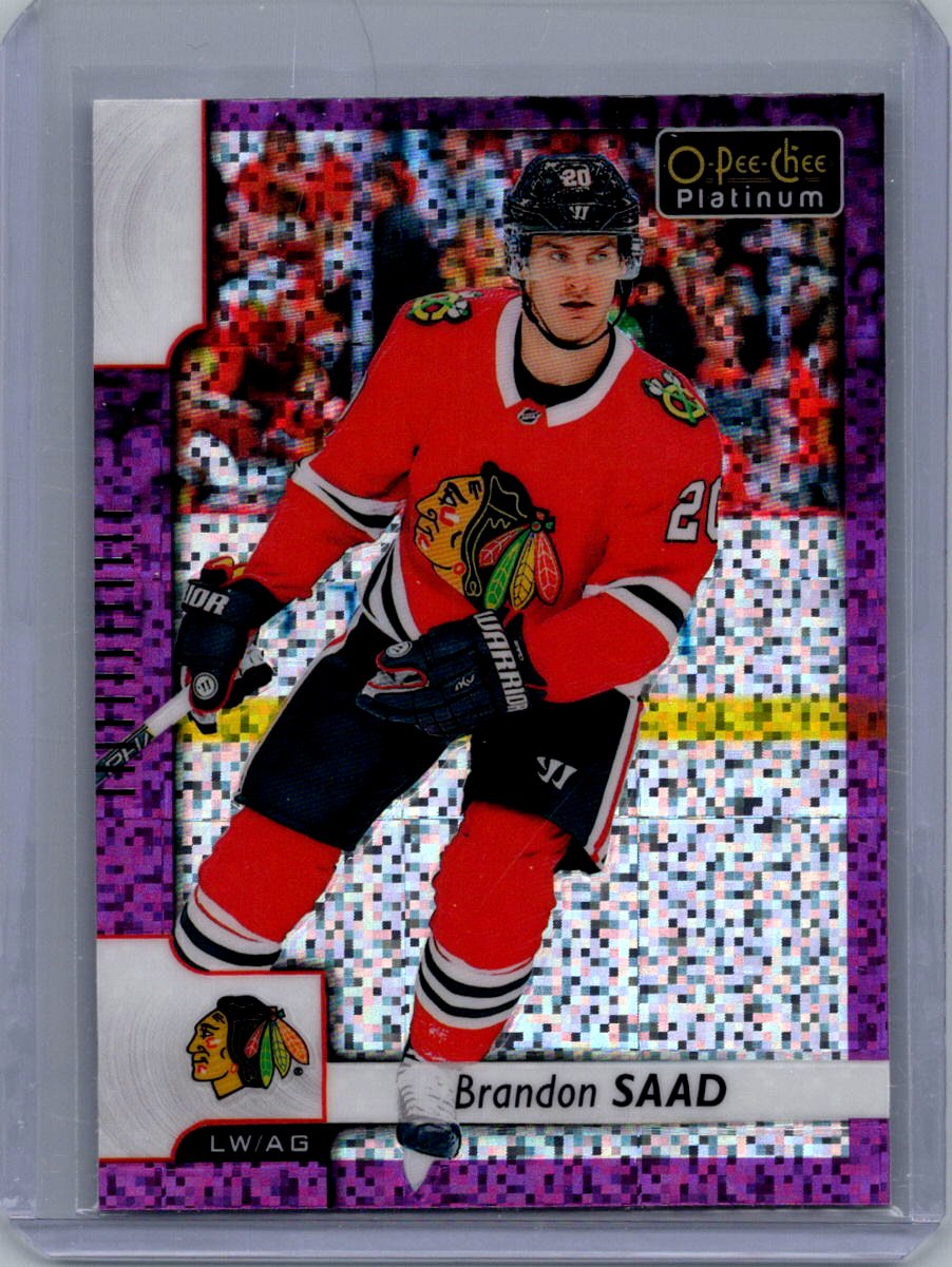 2017-18 O-Pee-Chee Platinum - Violet-Pixels Brandon Saad #39 front