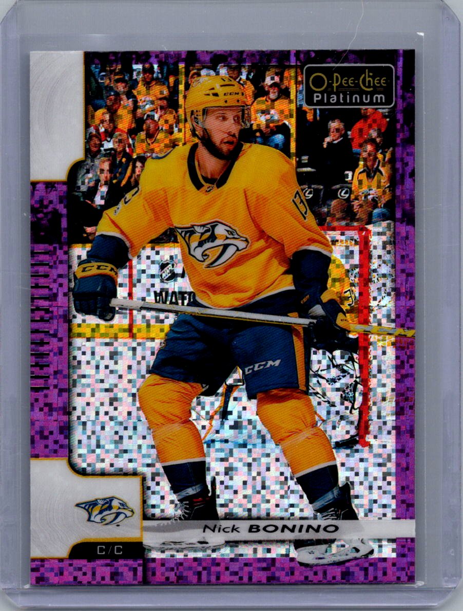 2017-18 O-Pee-Chee Platinum - Violet-Pixels Nick Bonino #47 front