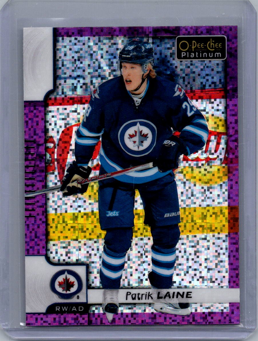 2017-18 O-Pee-Chee Platinum - Violet-Pixels Patrik Laine #8 front