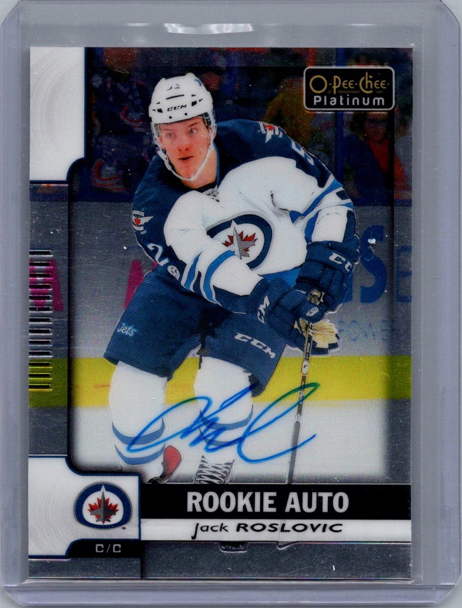 2017-18 O-Pee-Chee Platinum - Rookie-Autographs Jack Roslovic #R-JR AU front