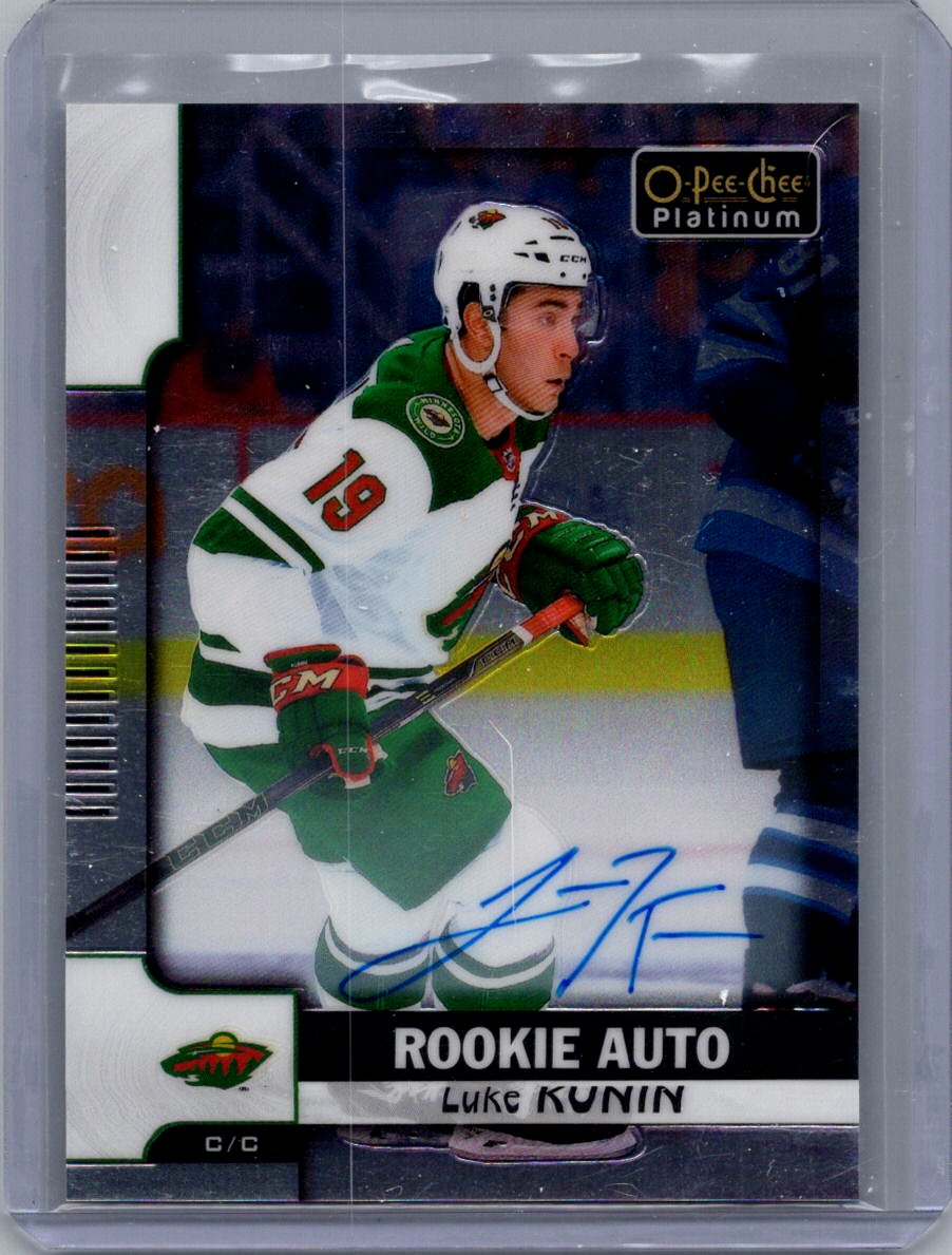 2017-18 O-Pee-Chee Platinum - Rookie-Autographs Luke Kunin #R-LK AU front