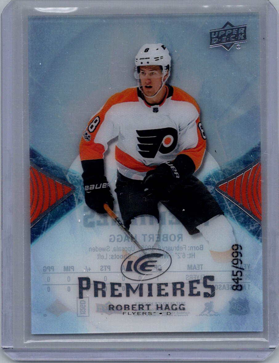 2017-18 Upper Deck Ice Robert Hagg #149 RC, SN999 front