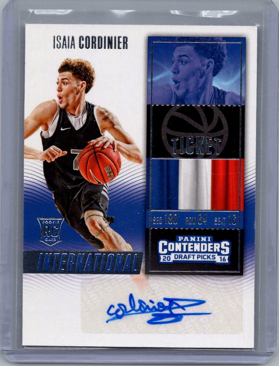 2016 Panini Contenders Draft Picks - International Tickets Autographs Isaia Cordinier #198 AU front