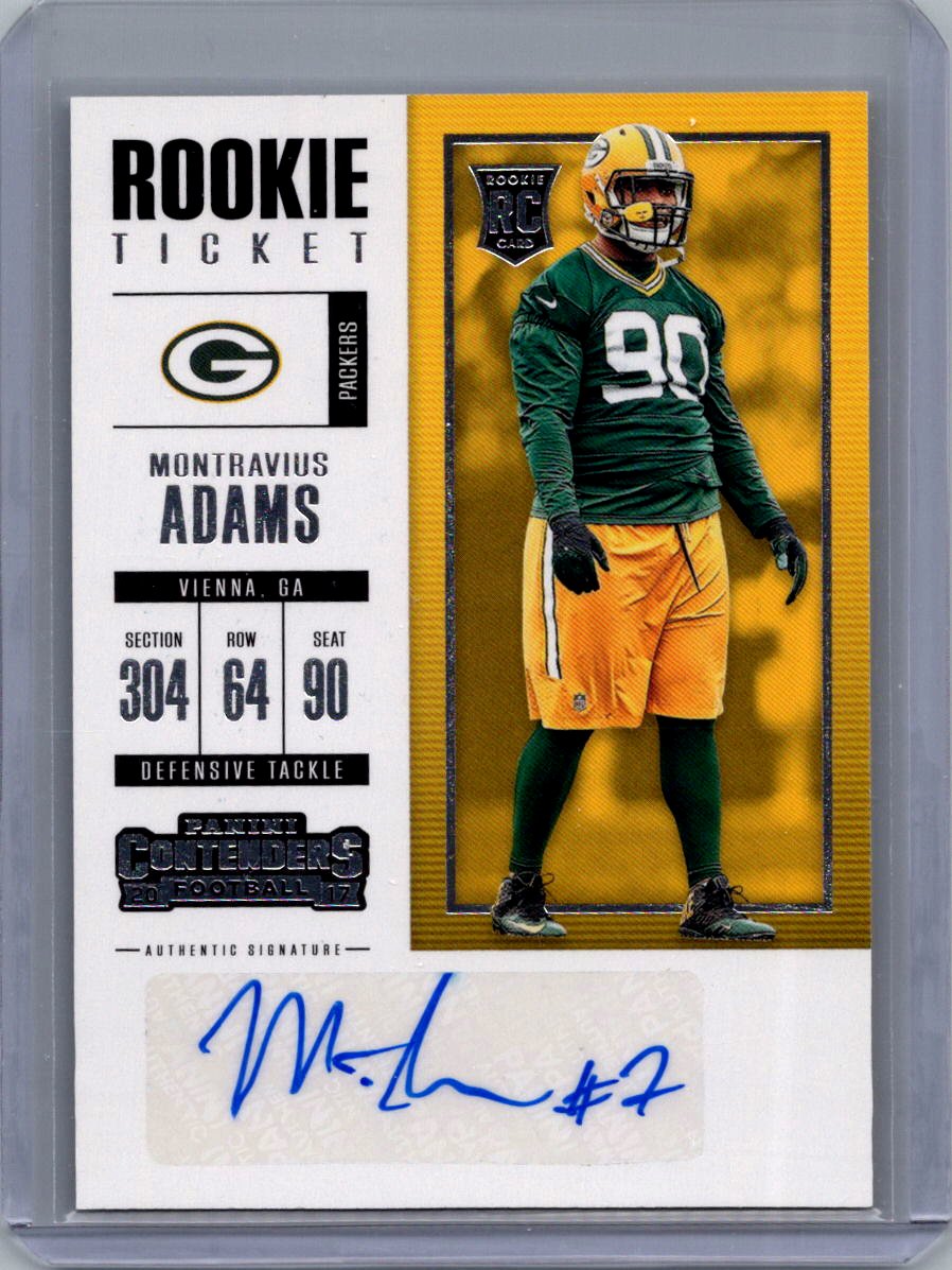 2017 Panini Contenders Montravius Adams #222 AU, RC front