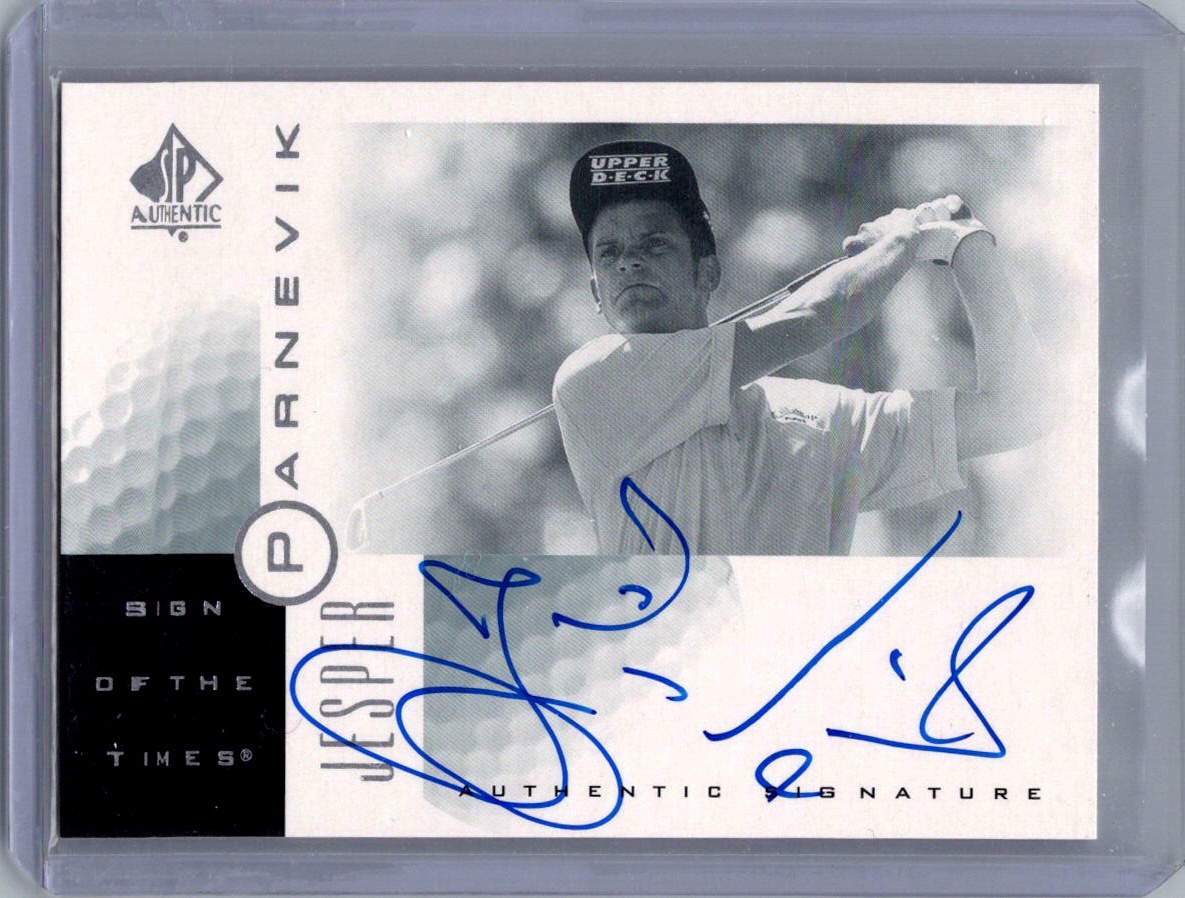 2001 SP Authentic - Sign of the Times Jesper Parnevik #JP AU front