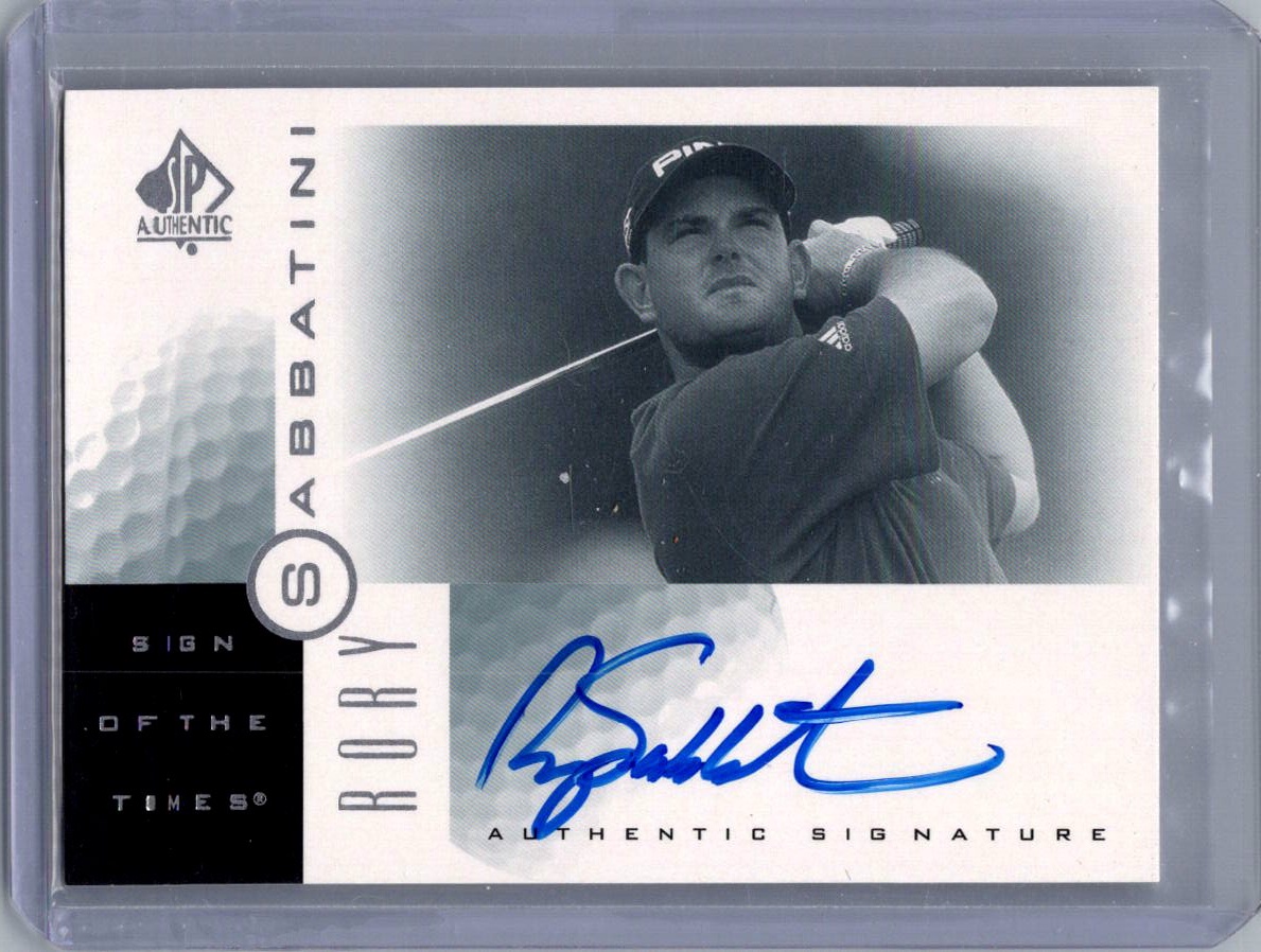 2001 SP Authentic - Sign of the Times Rory Sabbatini #RS AU front