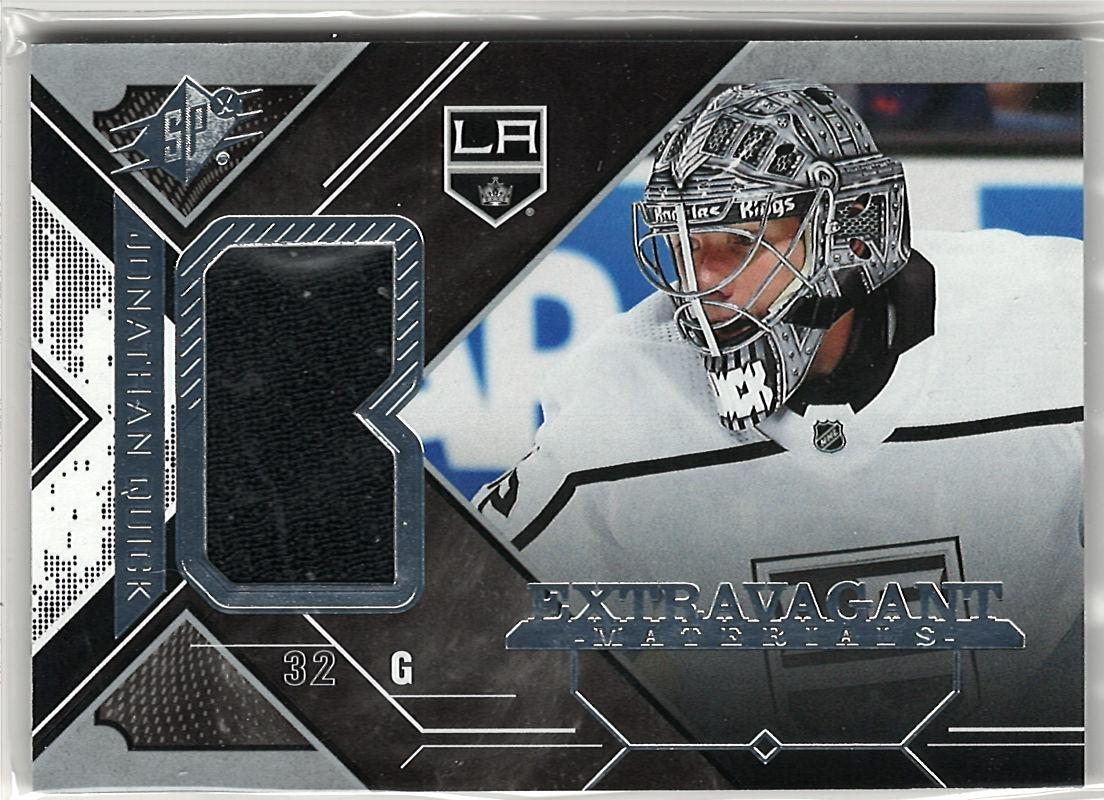 2017-18 SPx - Extravagant Materials Jonathan Quick #EX-JQ MEM front