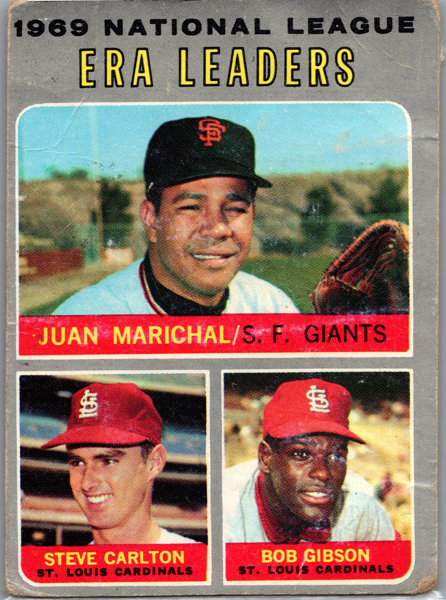 1970 Topps 1969 Marichal Carlton Gibson #67 front